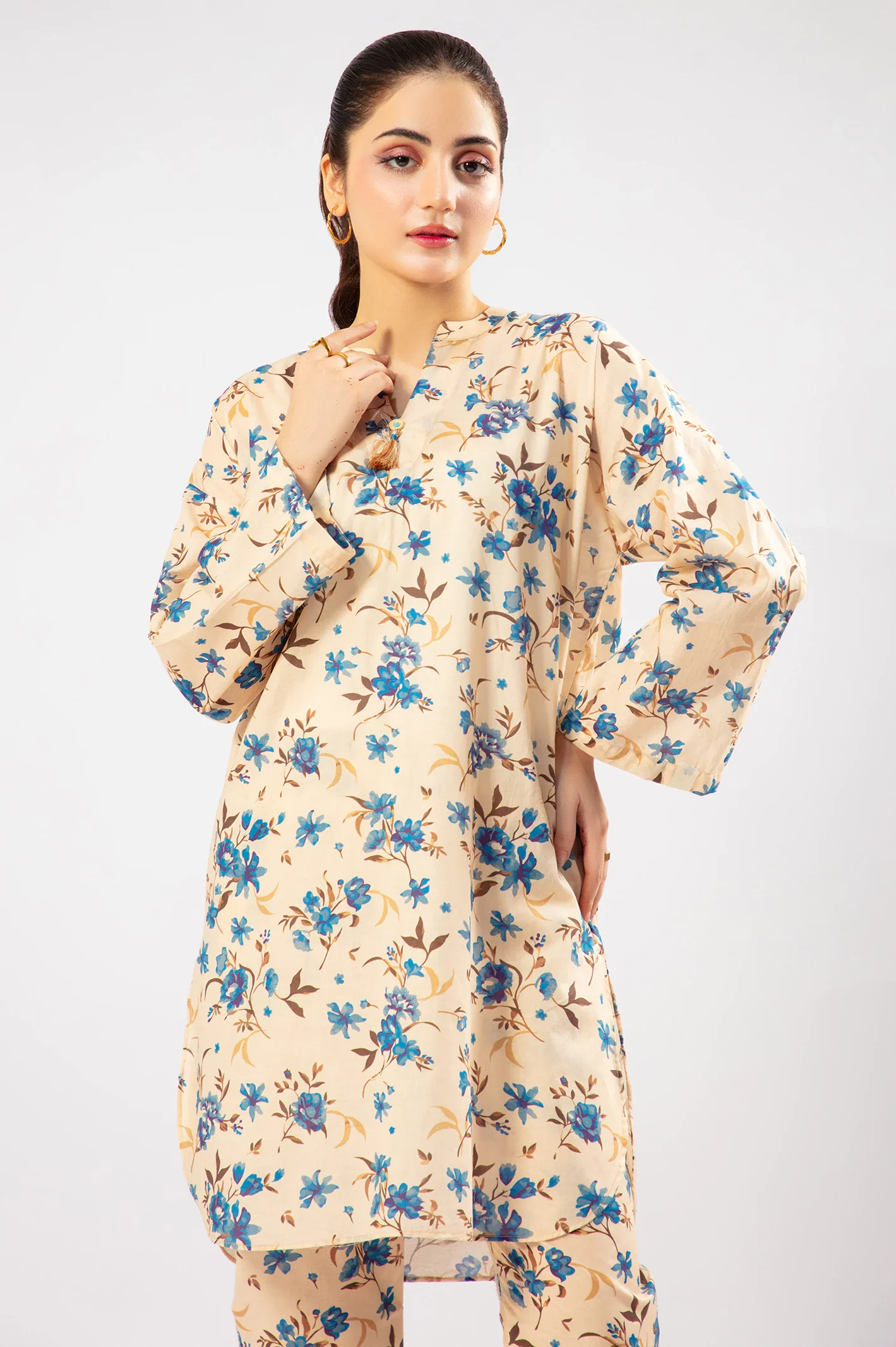 Cream Printed 2PC - Image 2