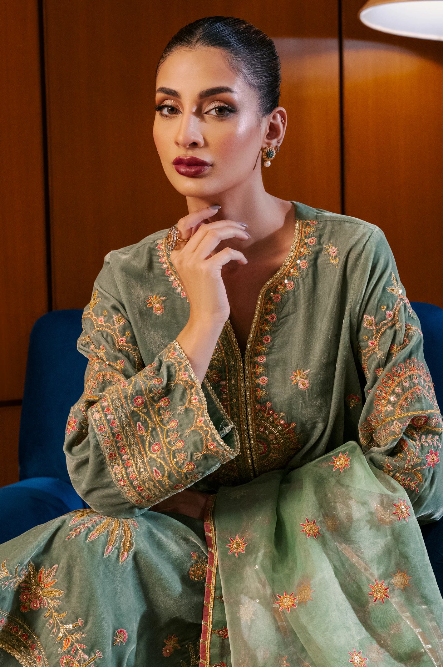 Light Green Embroidered 2PC - Image 2