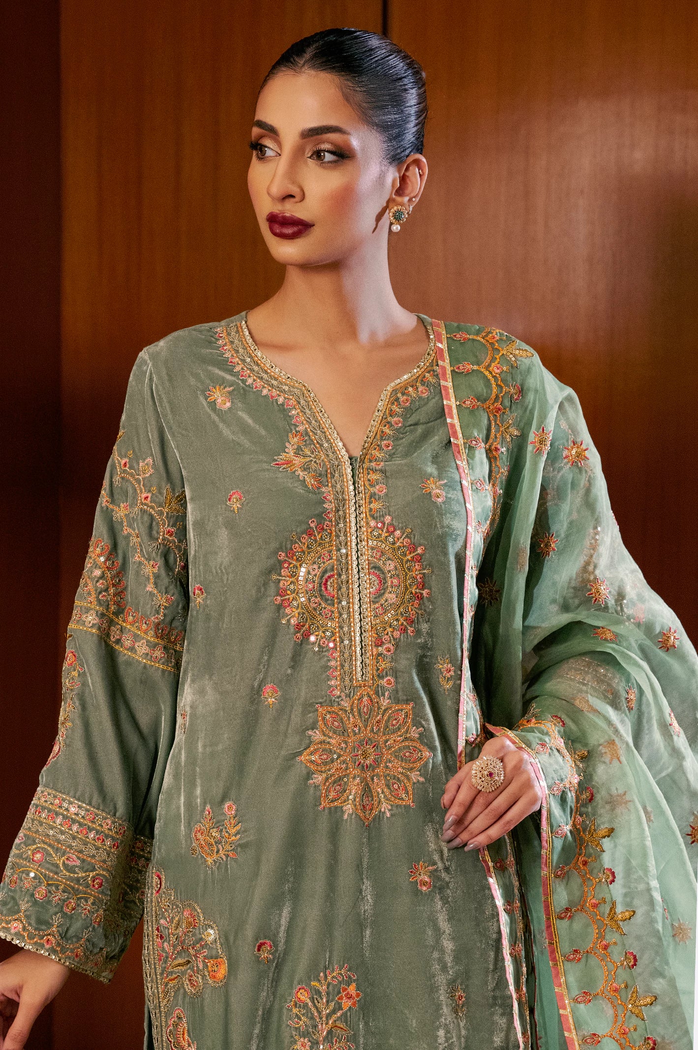 Light Green Embroidered 2PC - Image 3
