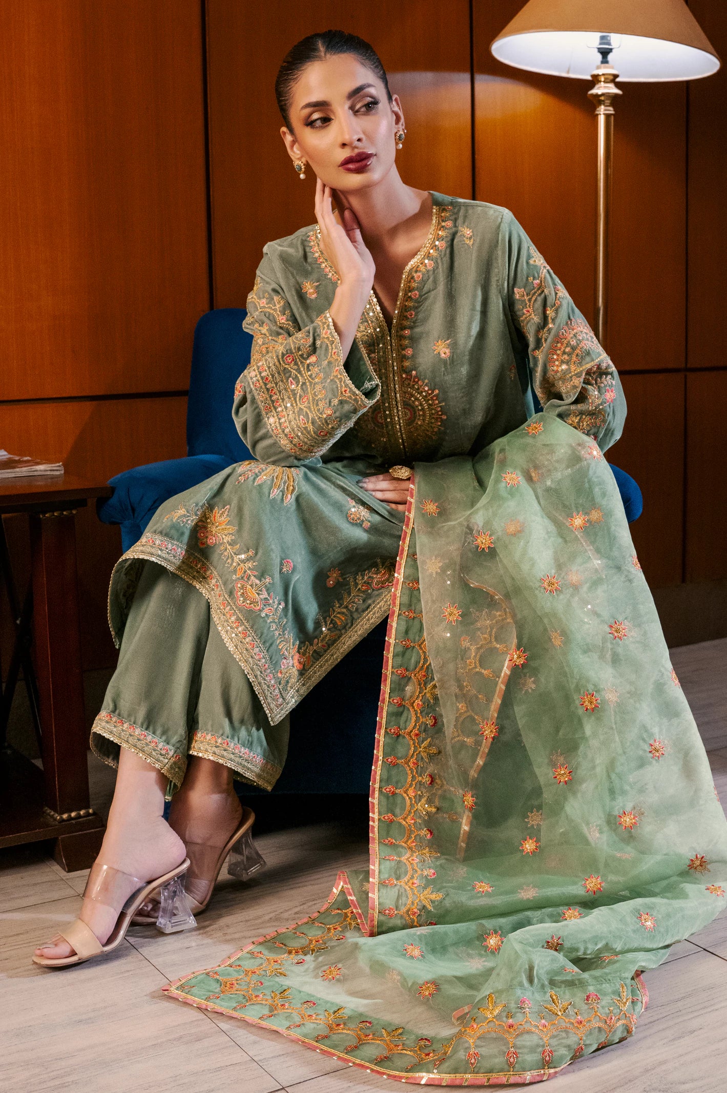 Light Green Embroidered 2PC - Image 5