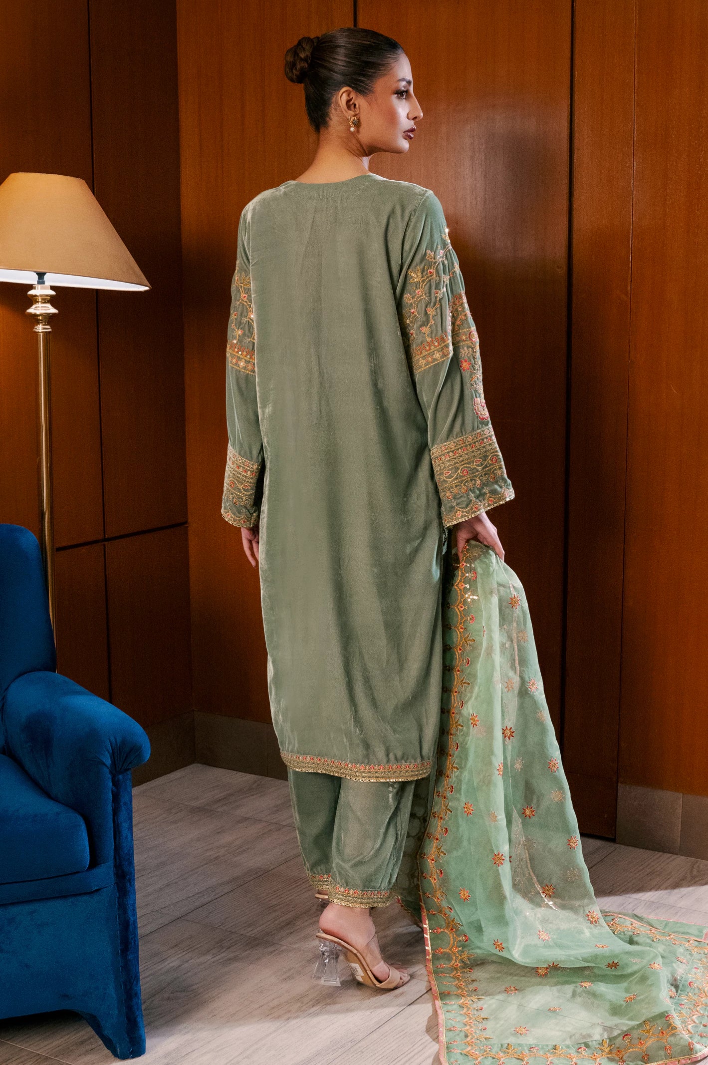 Light Green Embroidered 2PC - Image 6