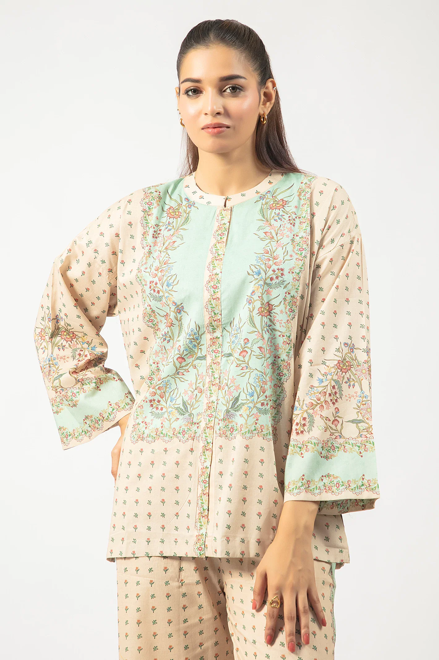 Peach Printed 2PC - Image 3