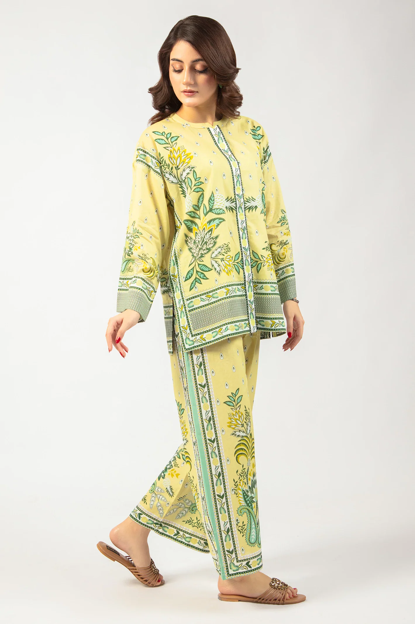 Yellow Fusion Printed 2PC - Image 3