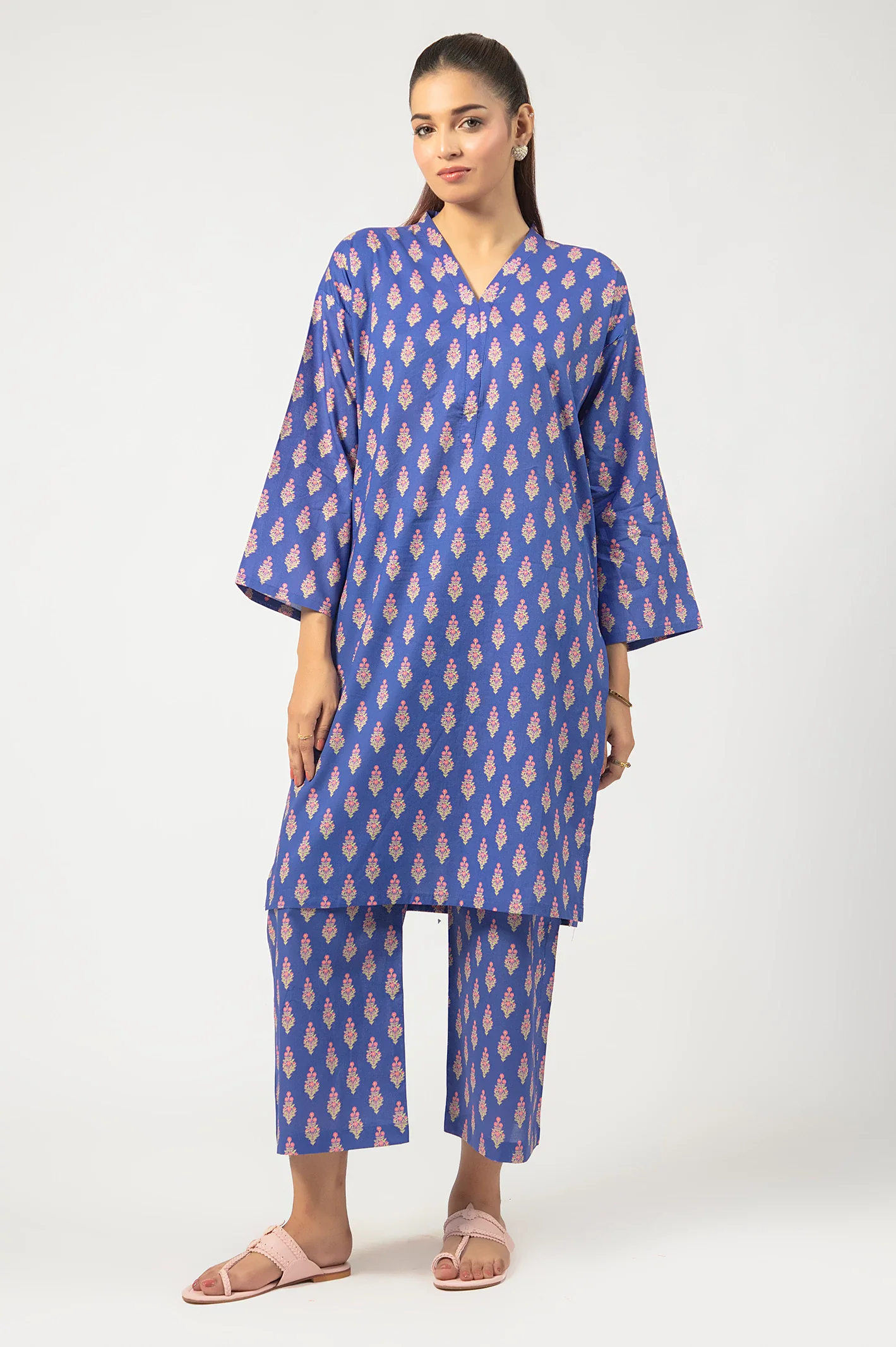 Blue Printed 2PC
