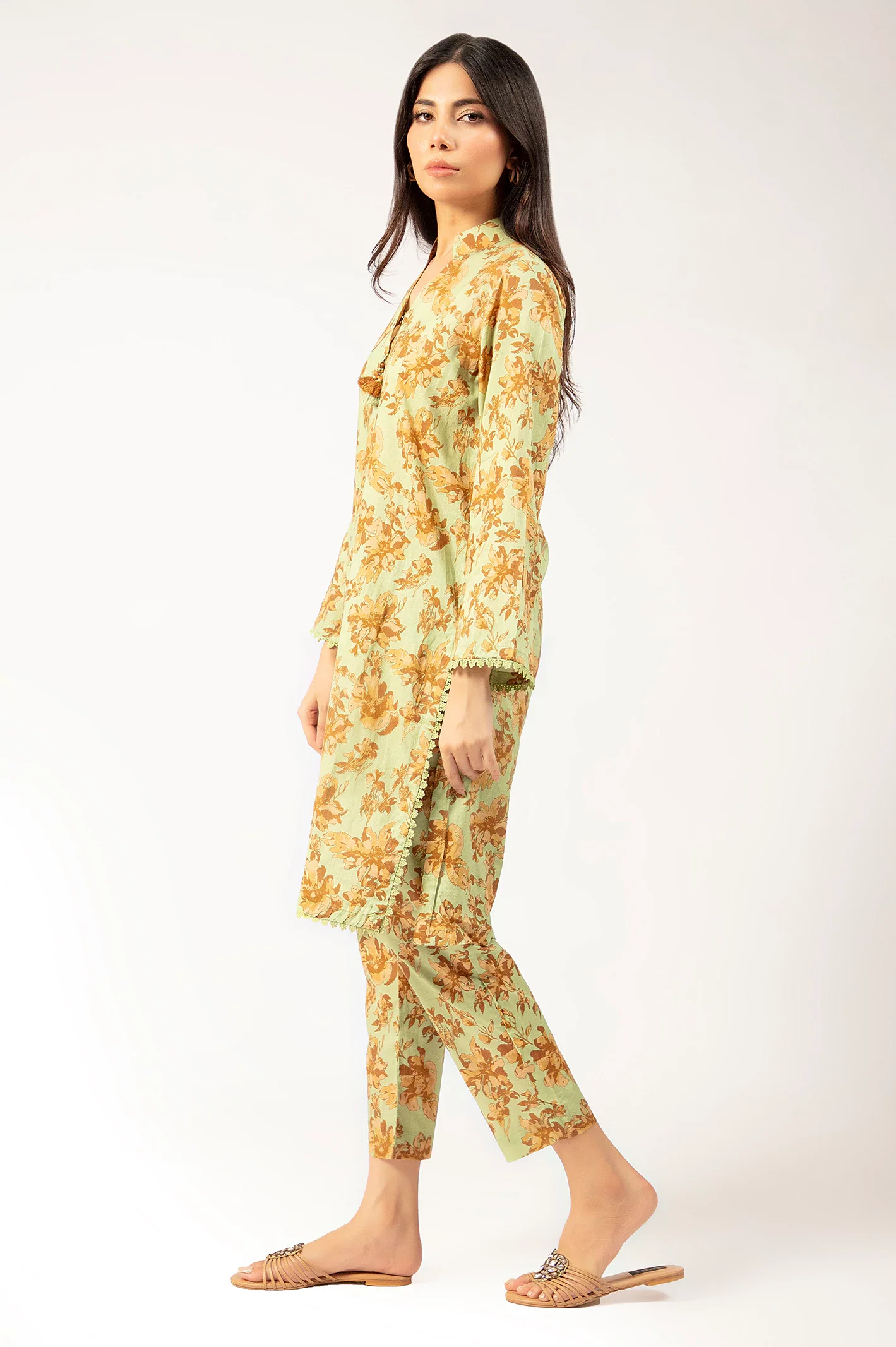 Parrot Green Printed 2PC - Image 3