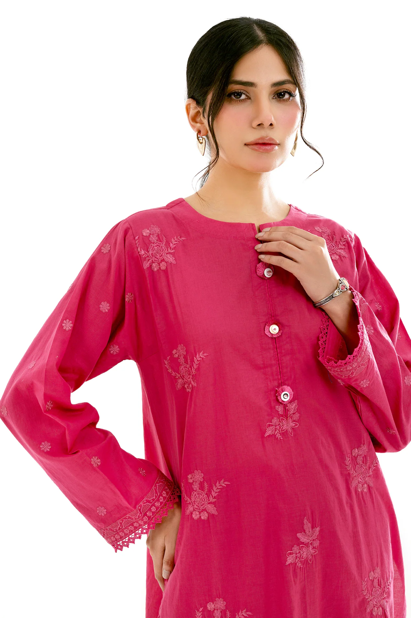 Pink Embroidered 2PC - Image 2