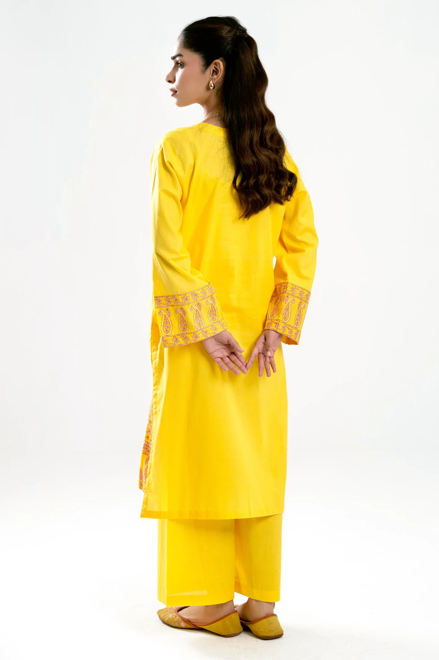 Yellow Embroidered 2PC - Image 3