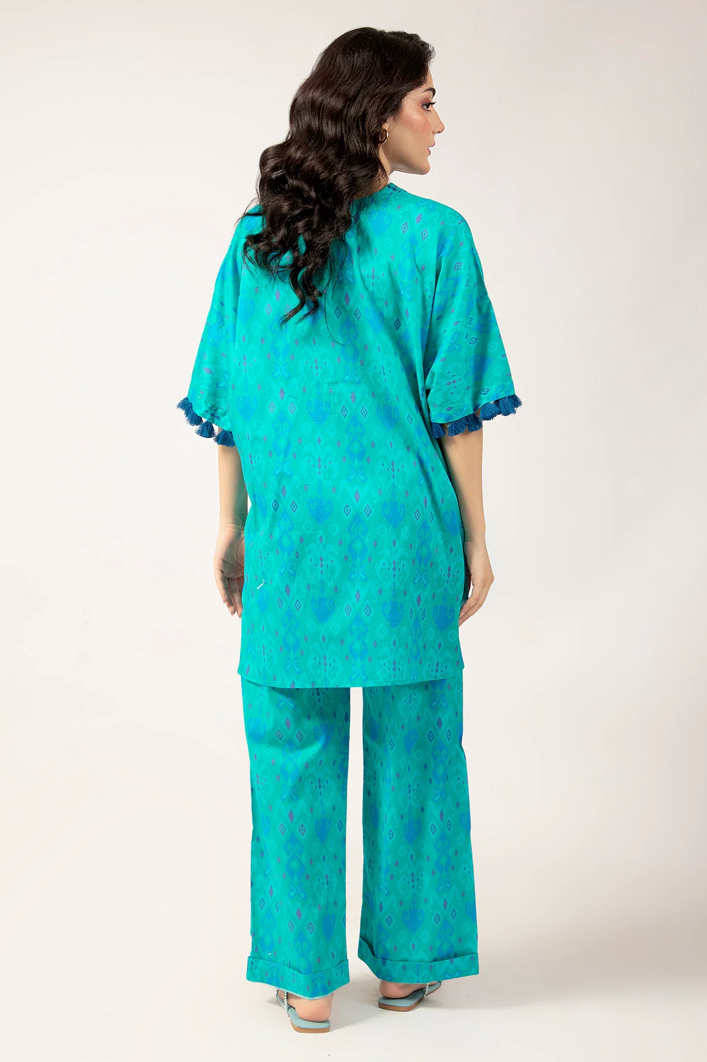 Sea Green Printed 2PC - Image 3