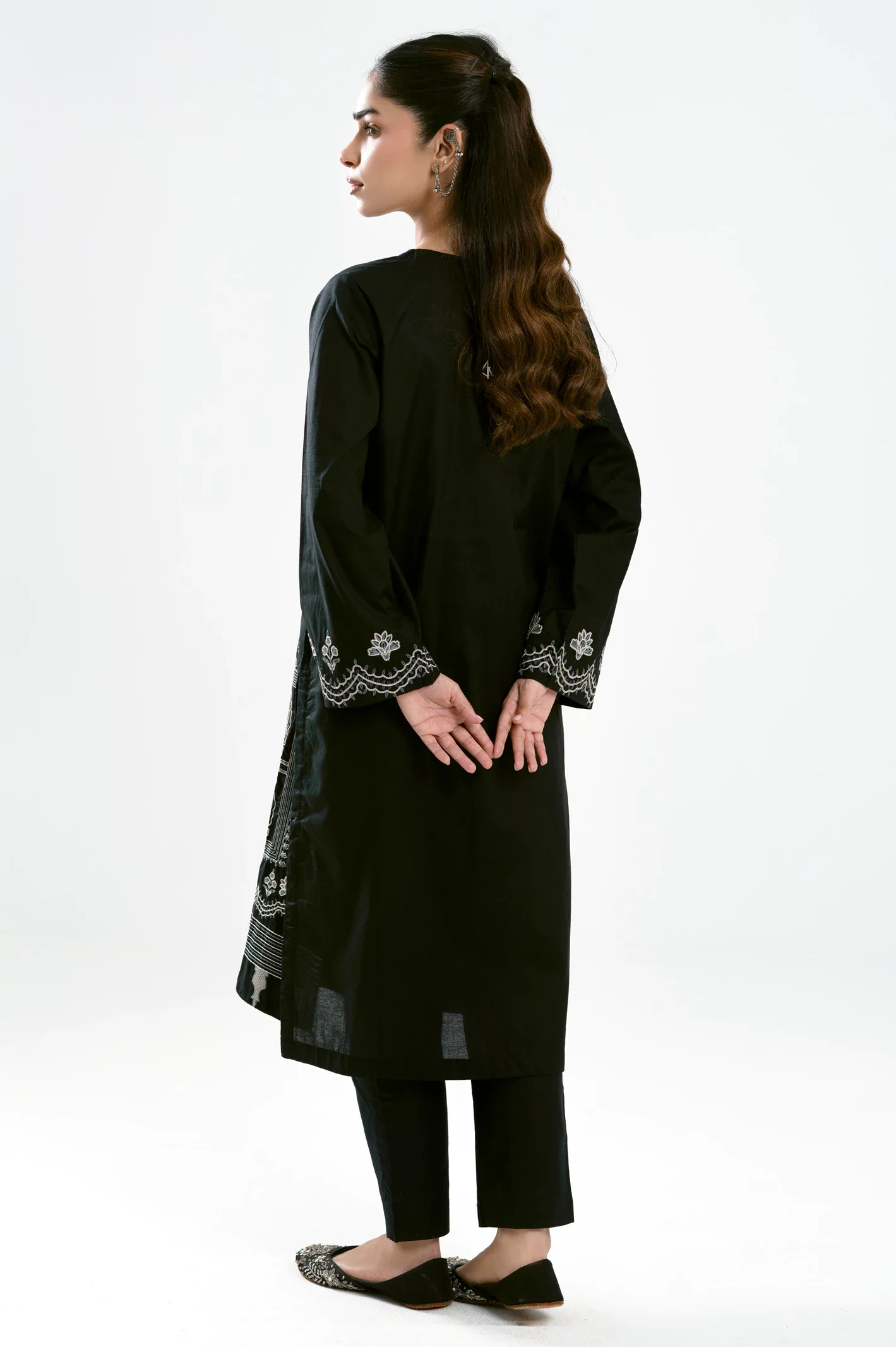 Black Embroidered 2PC - Image 4