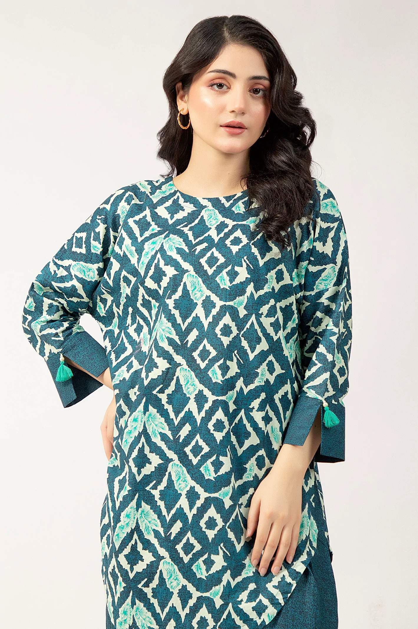 Teal Printed 2PC - Image 2