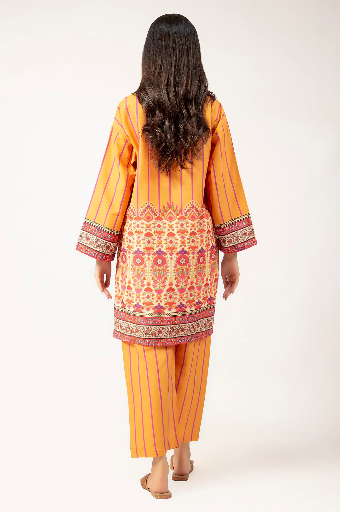 Orange Printed 2PC - Image 4