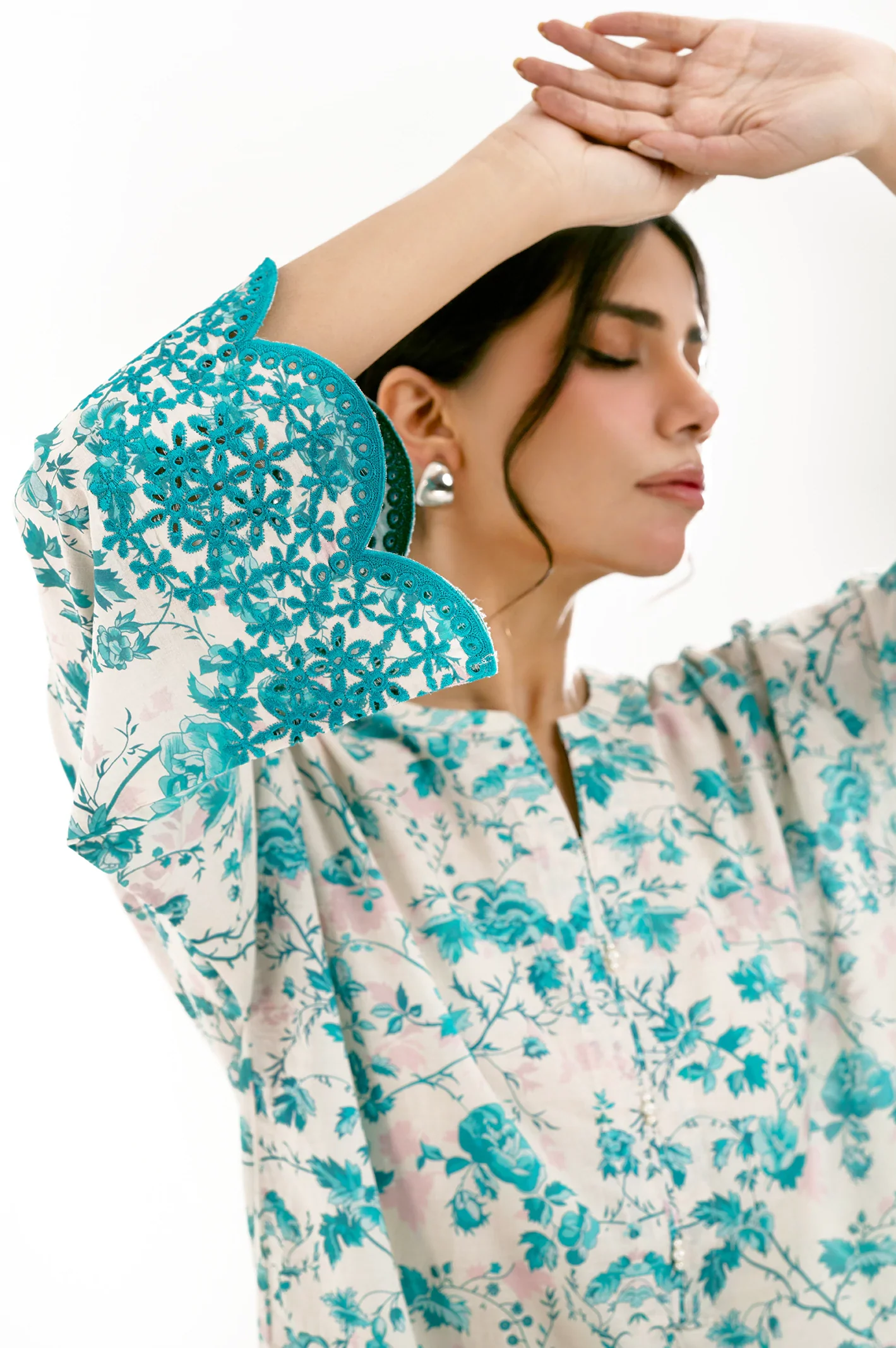 Sea Green Embroidered 2PC - Image 2