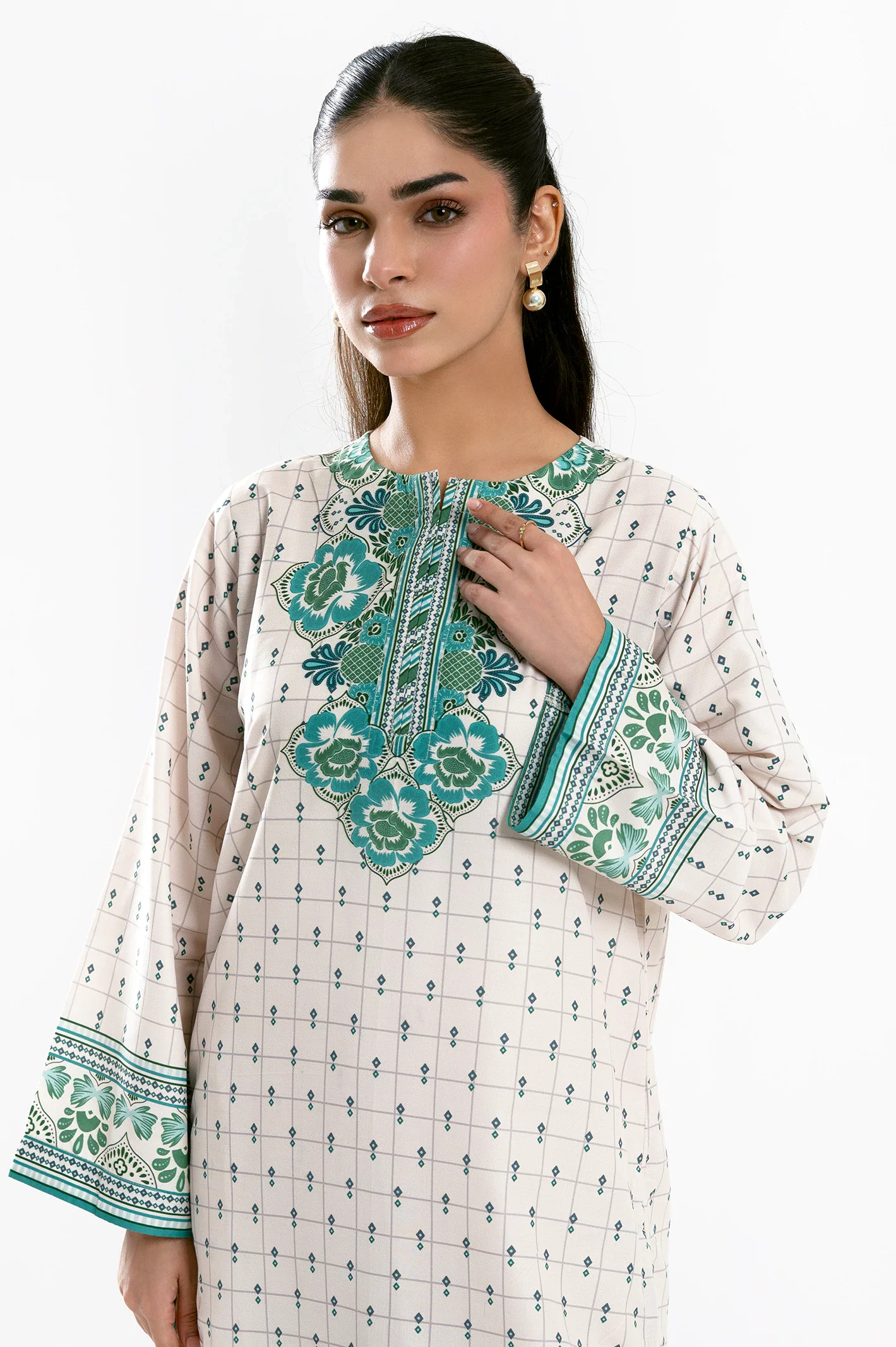 Green Printed 2PC - Image 2