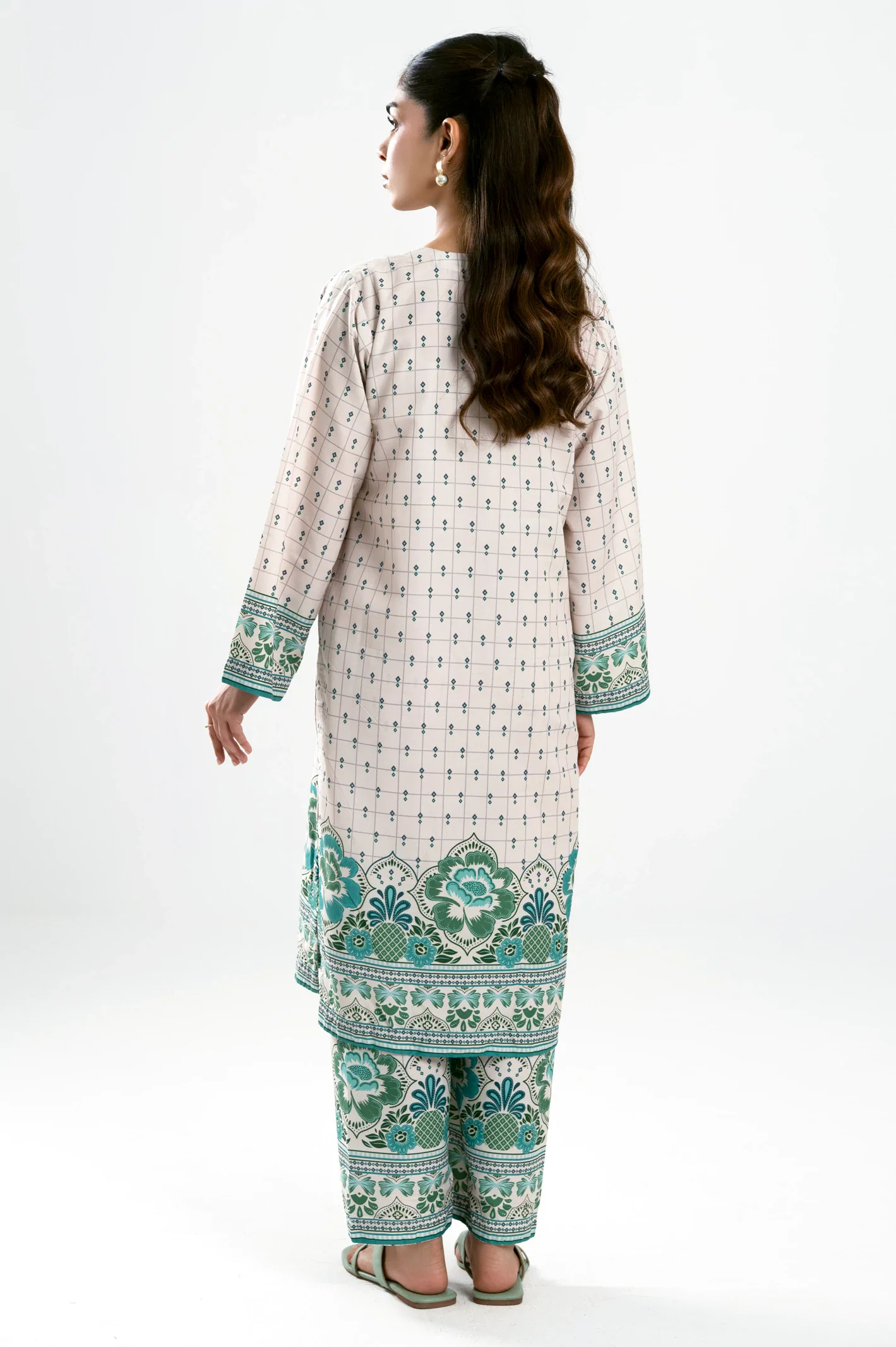 Green Printed 2PC - Image 4