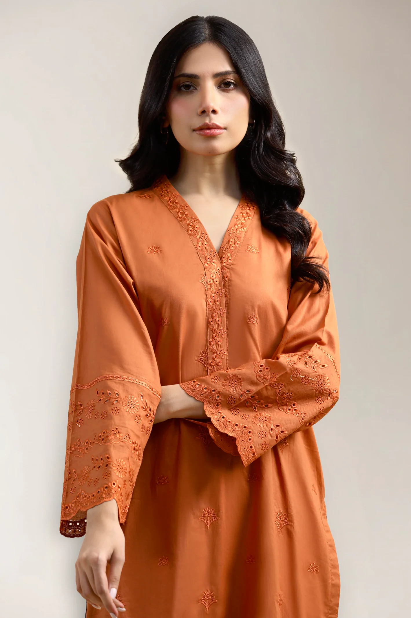 Rust Embroidered 2PC - Image 2
