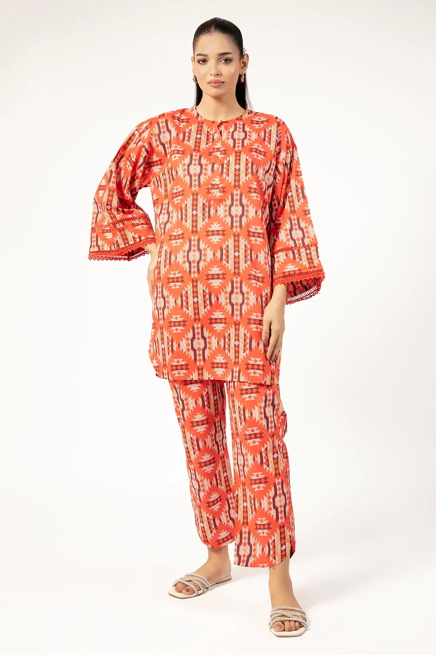 Red Printed 2PC