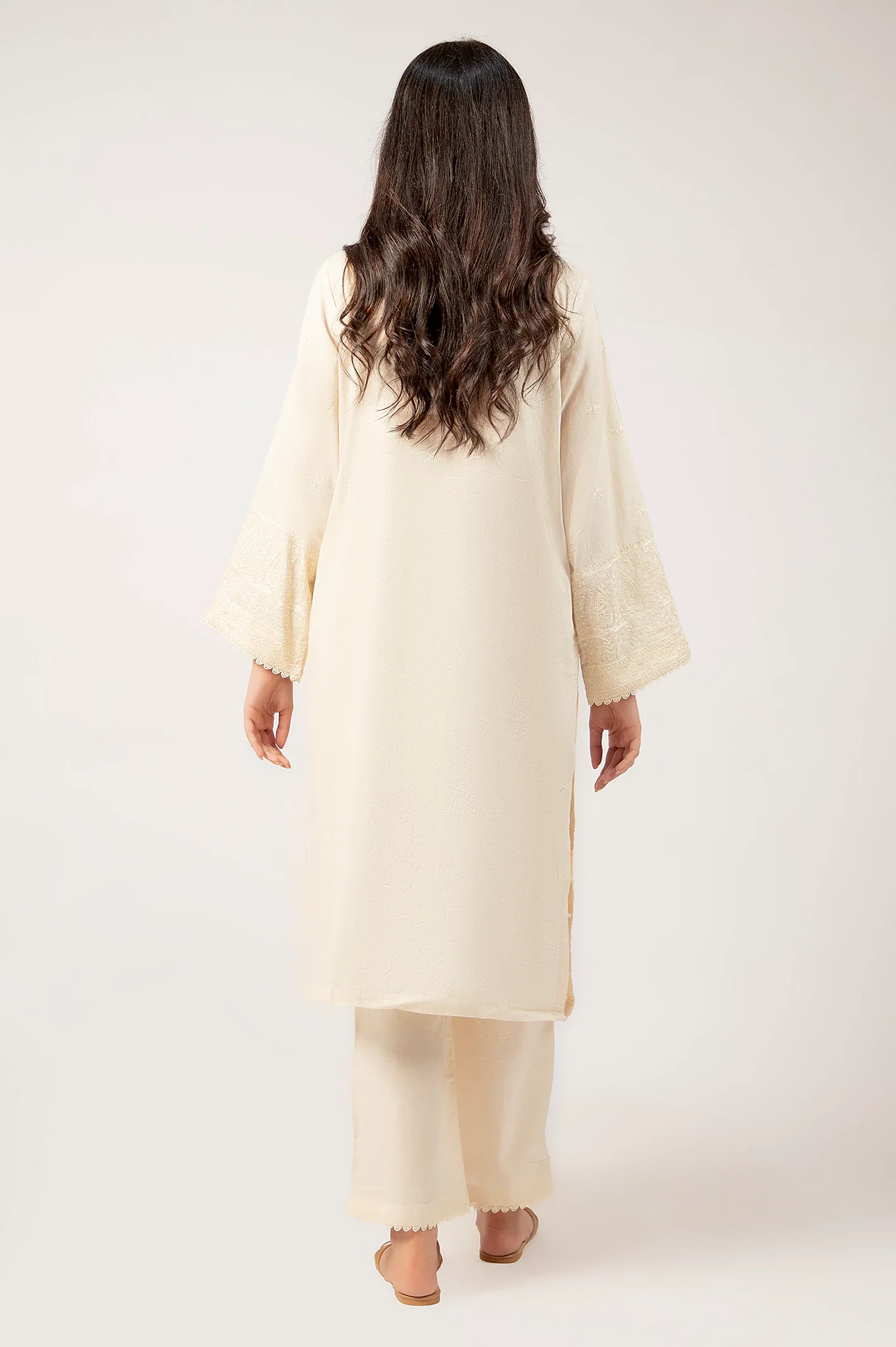 Beige Embroidered 2PC - Image 4