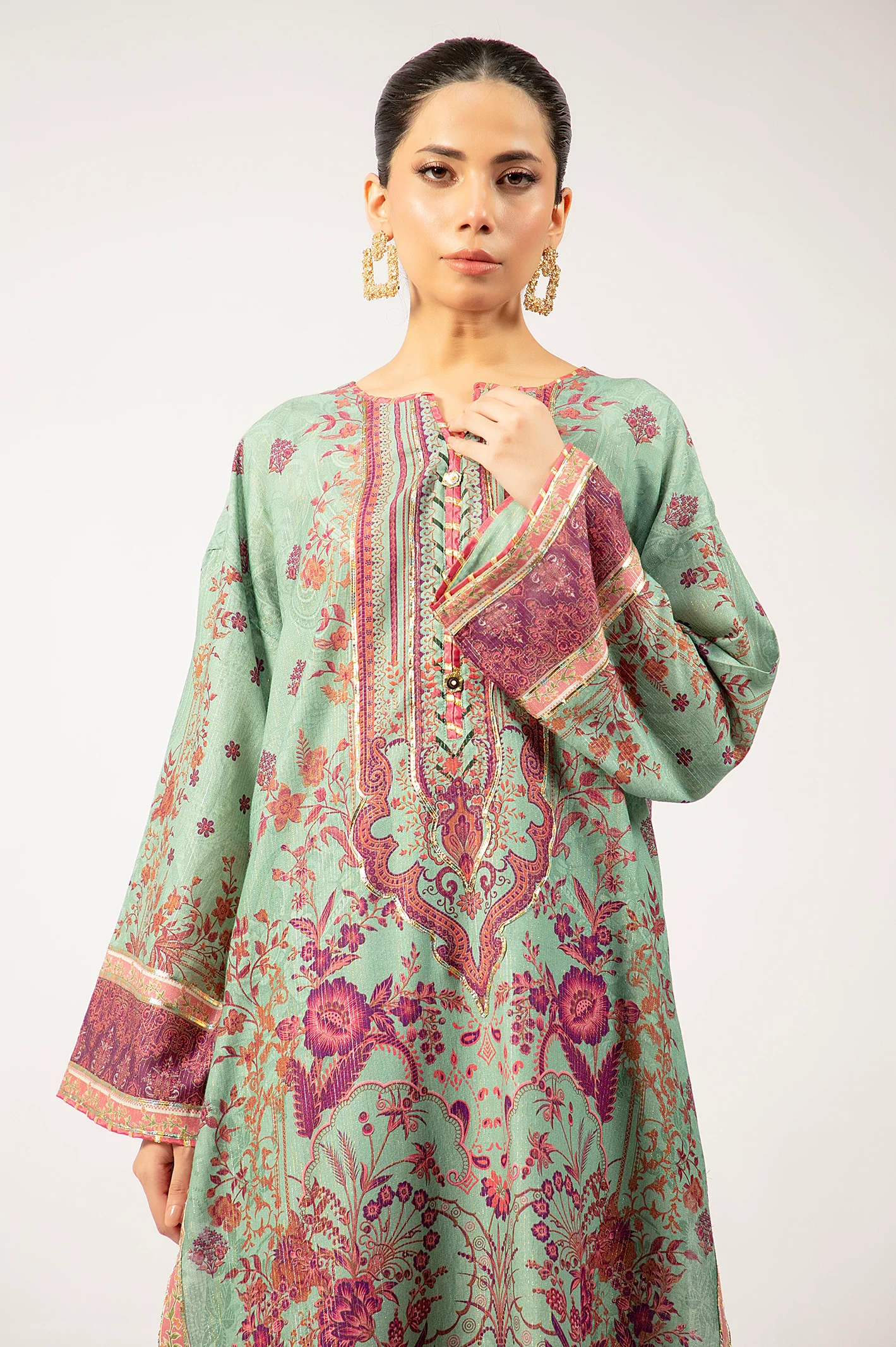 Dark Green Printed 2PC - Image 2