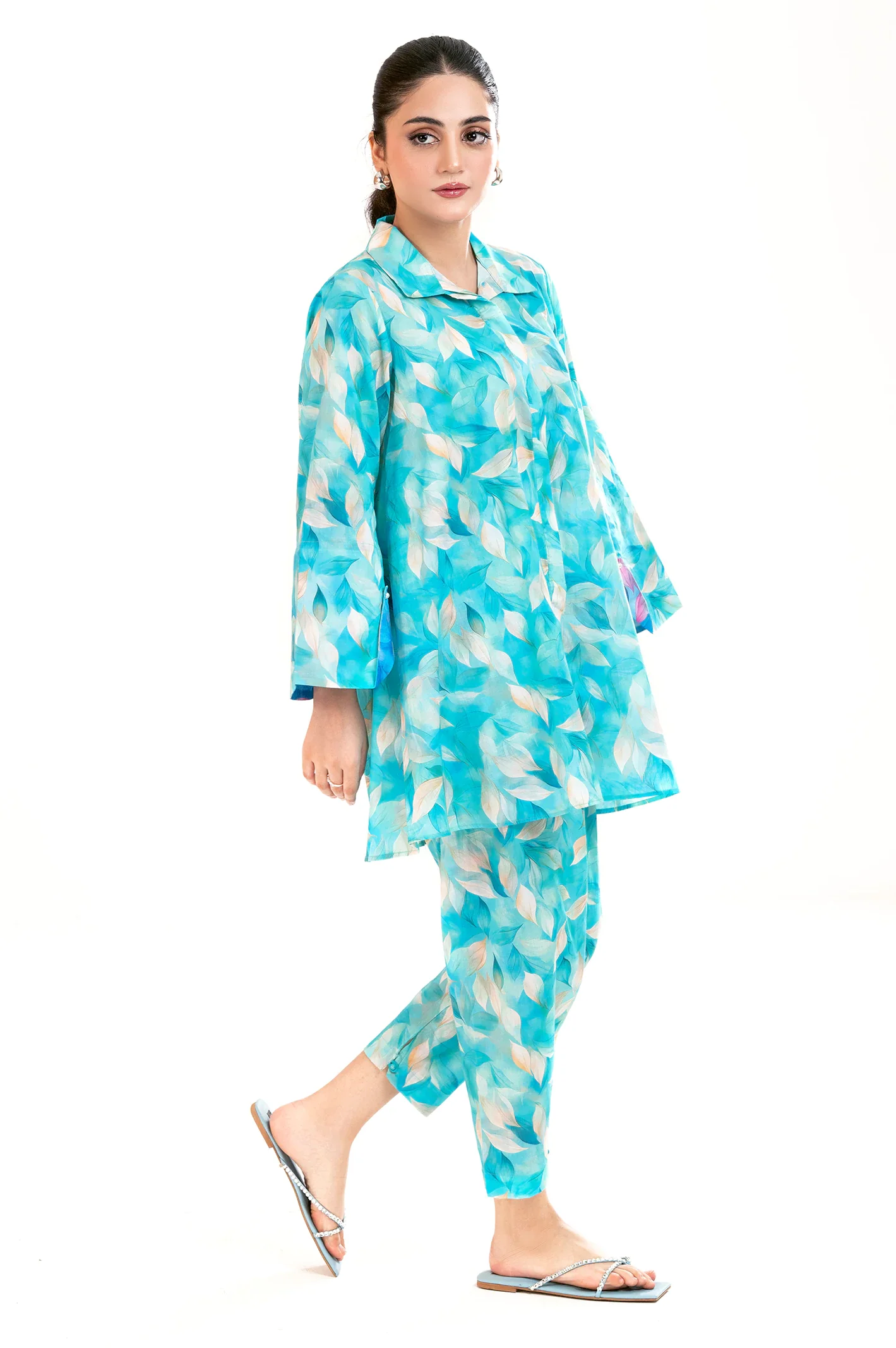 Aqua Printed 2PC - Image 3
