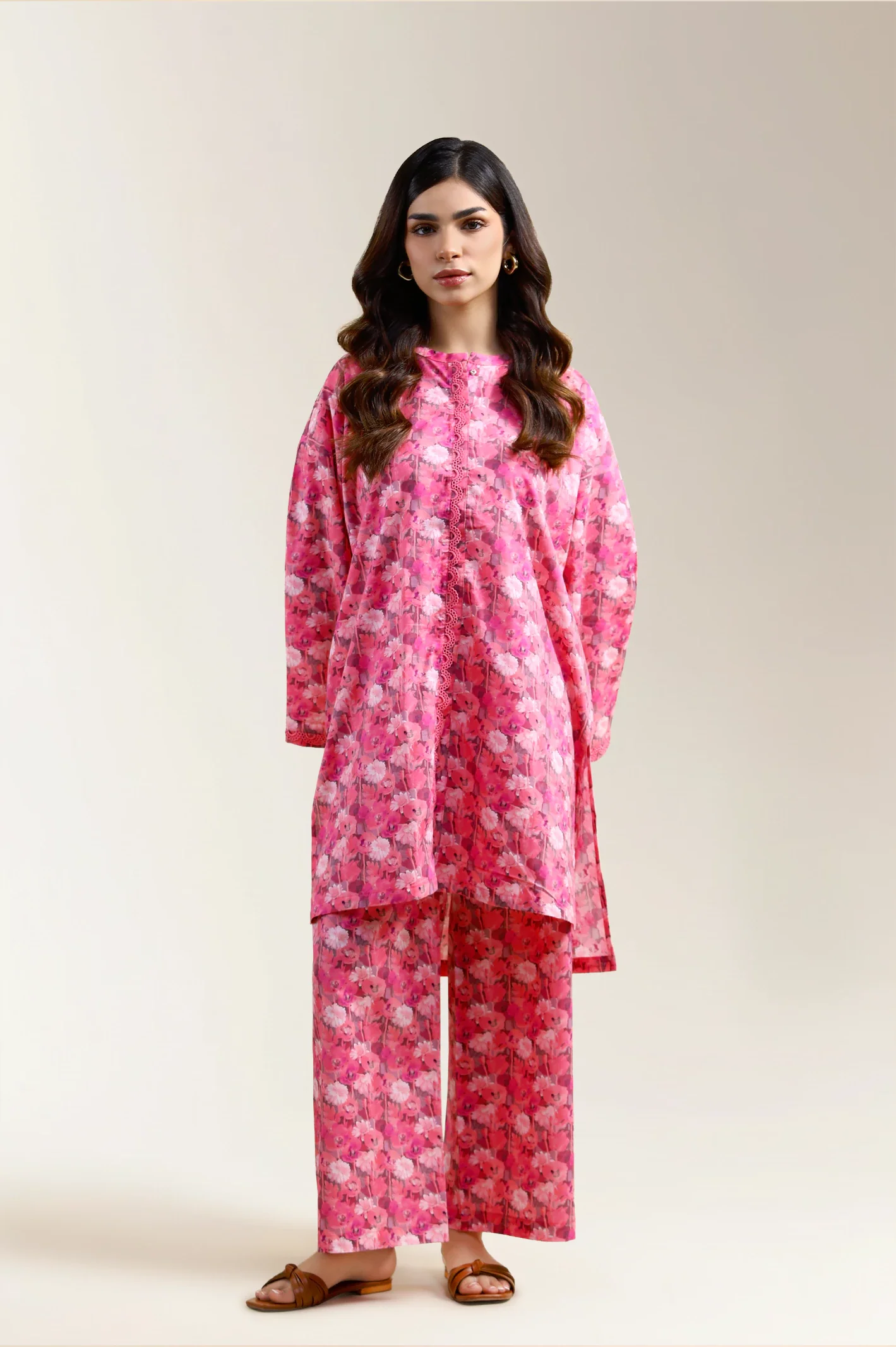 Pink Printed 2PC