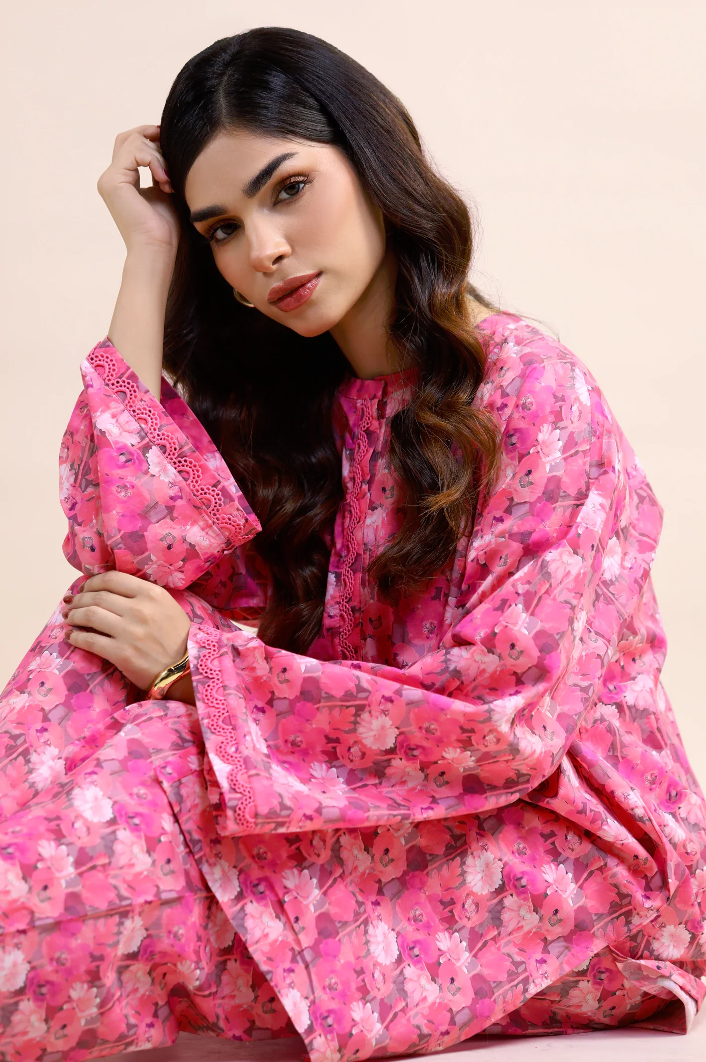Pink Printed 2PC - Image 2