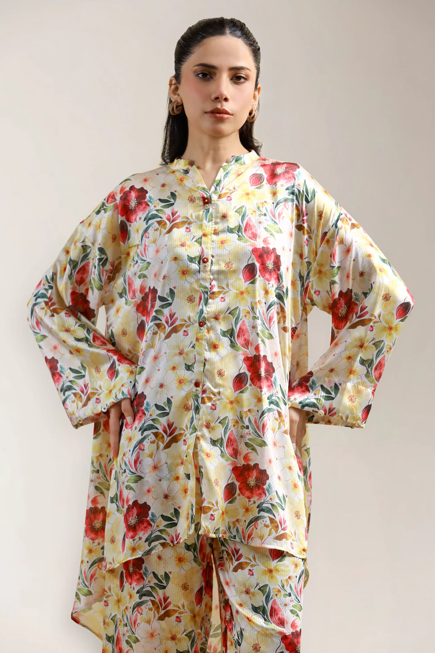 Beige Printed 2PC - Image 2