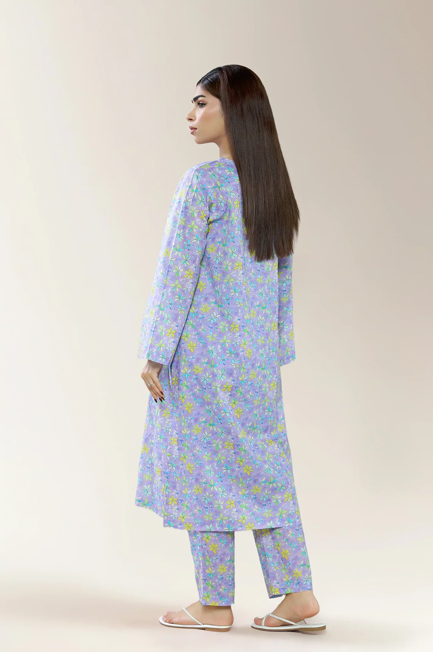 Printed Lawn Purple 2PC - Image 2