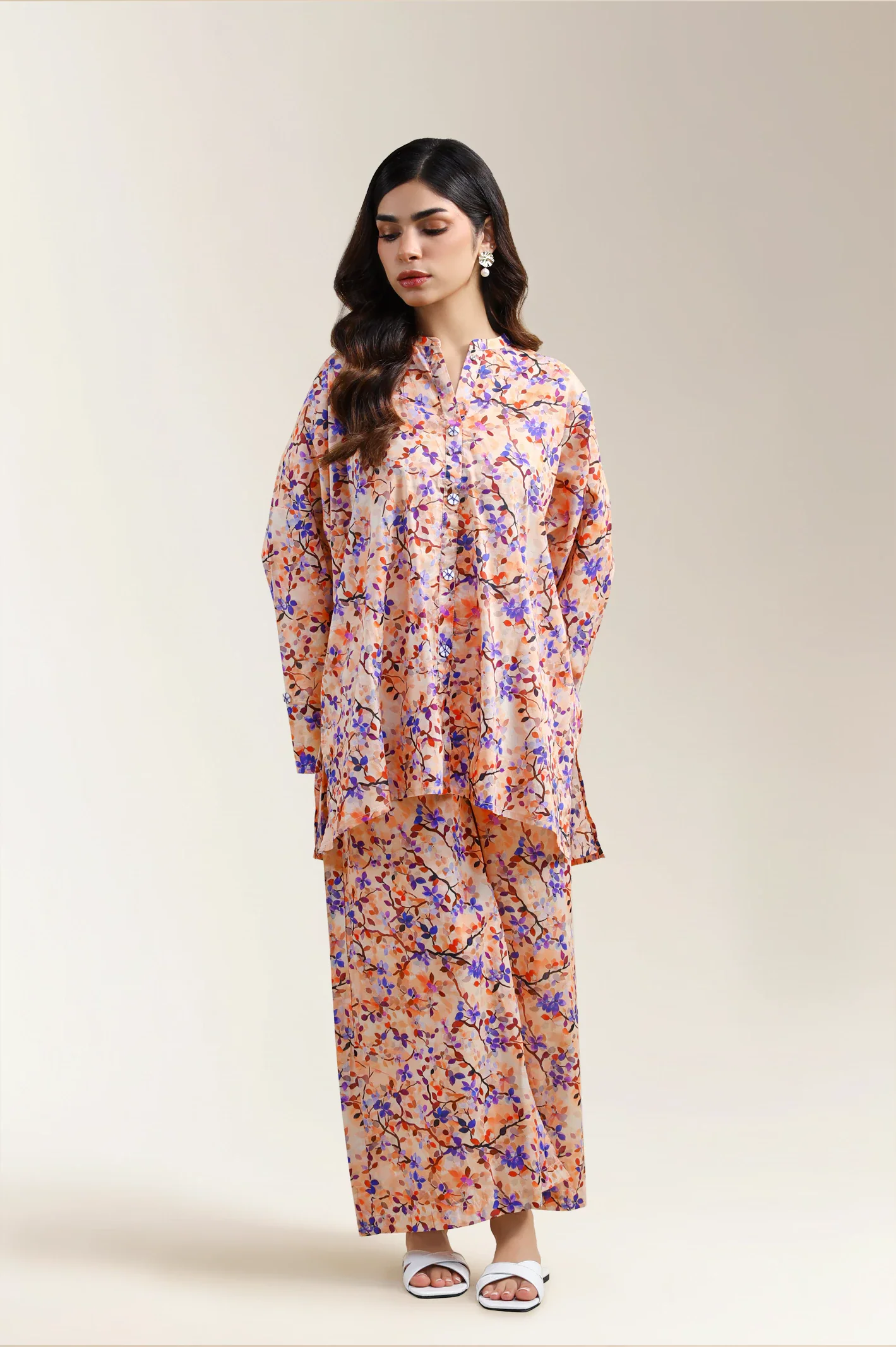 Multicolor Printed 2PC