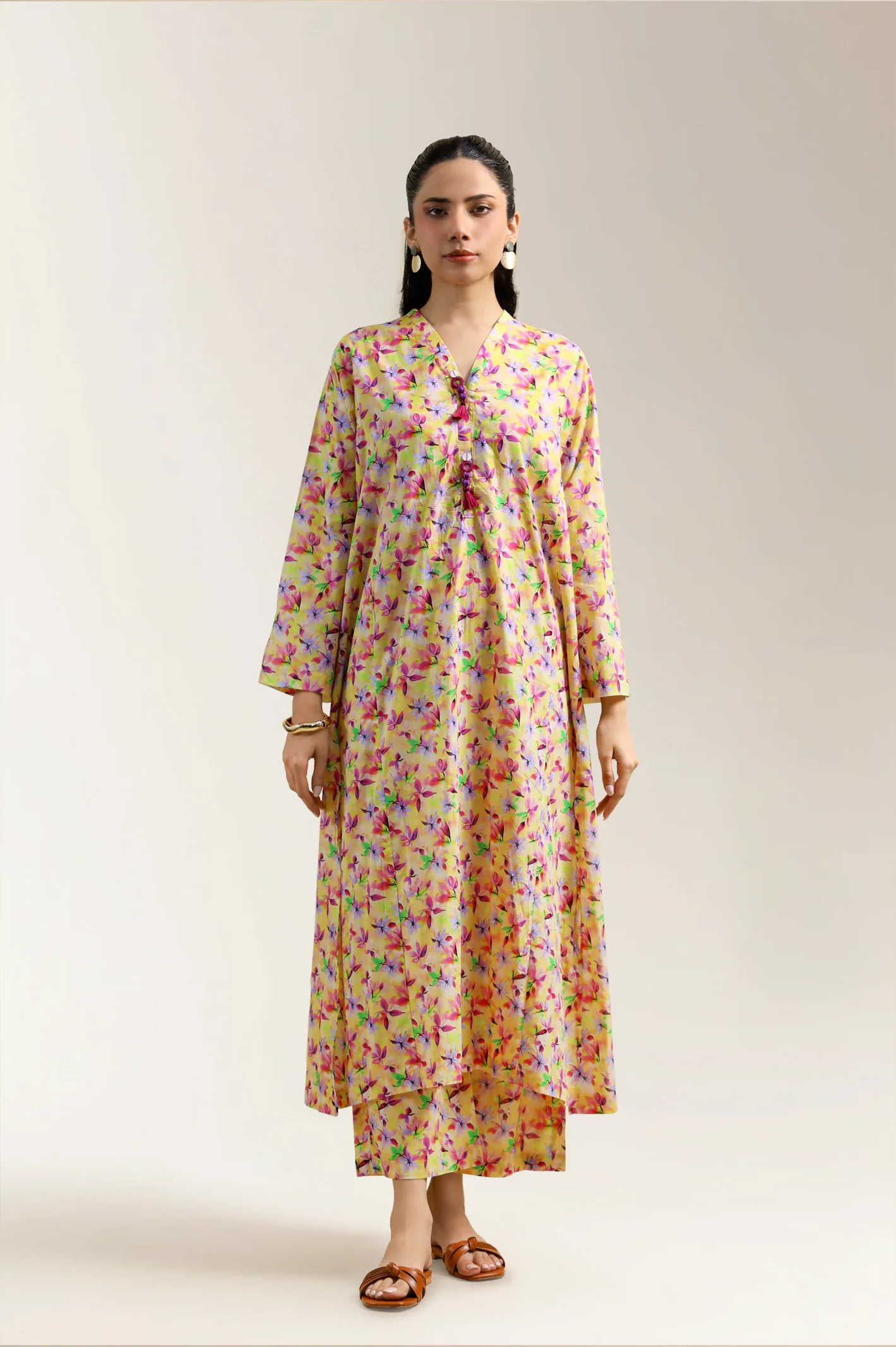 Multicolor Printed 2PC