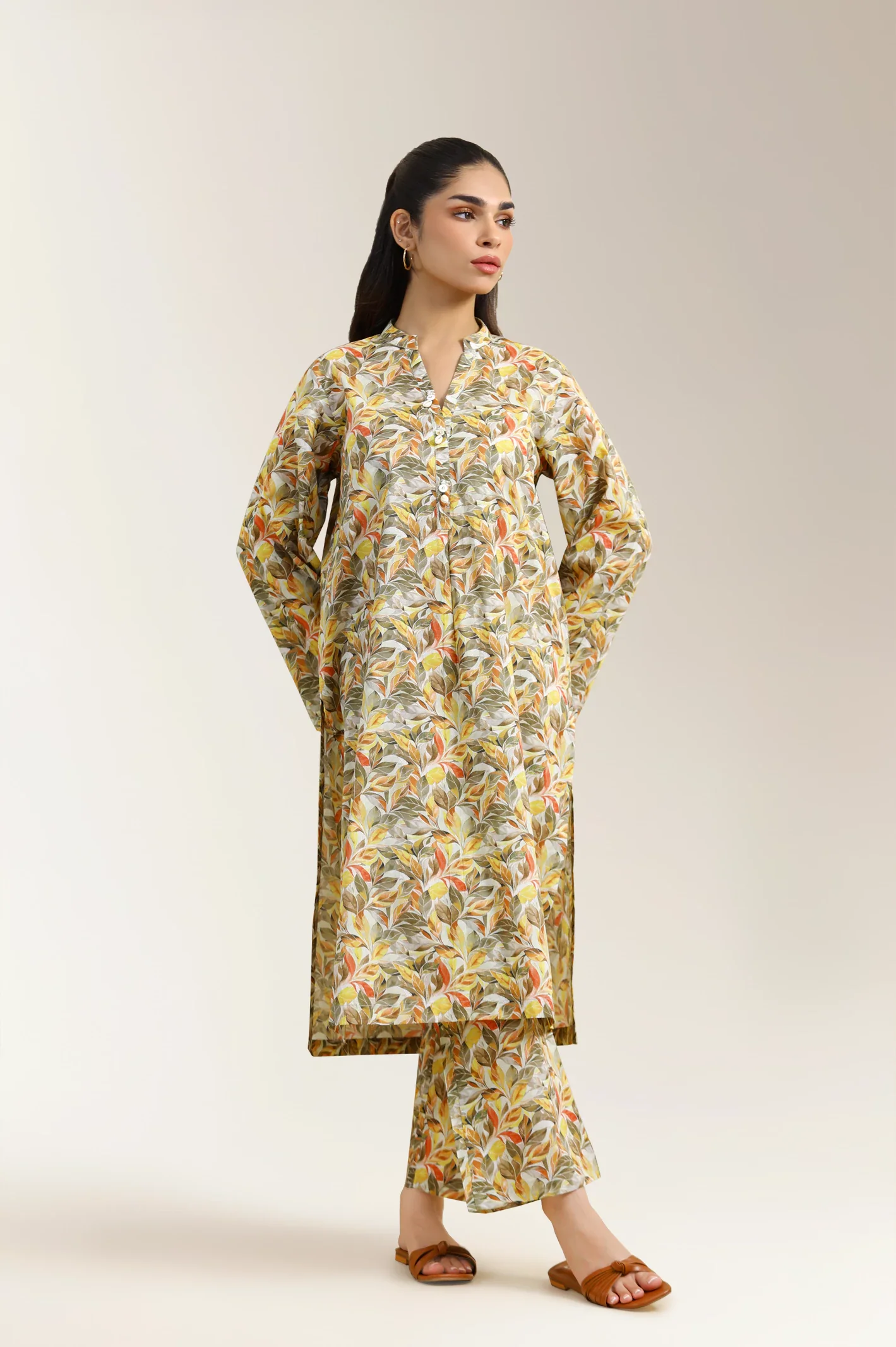 Multicolor Printed 2PC