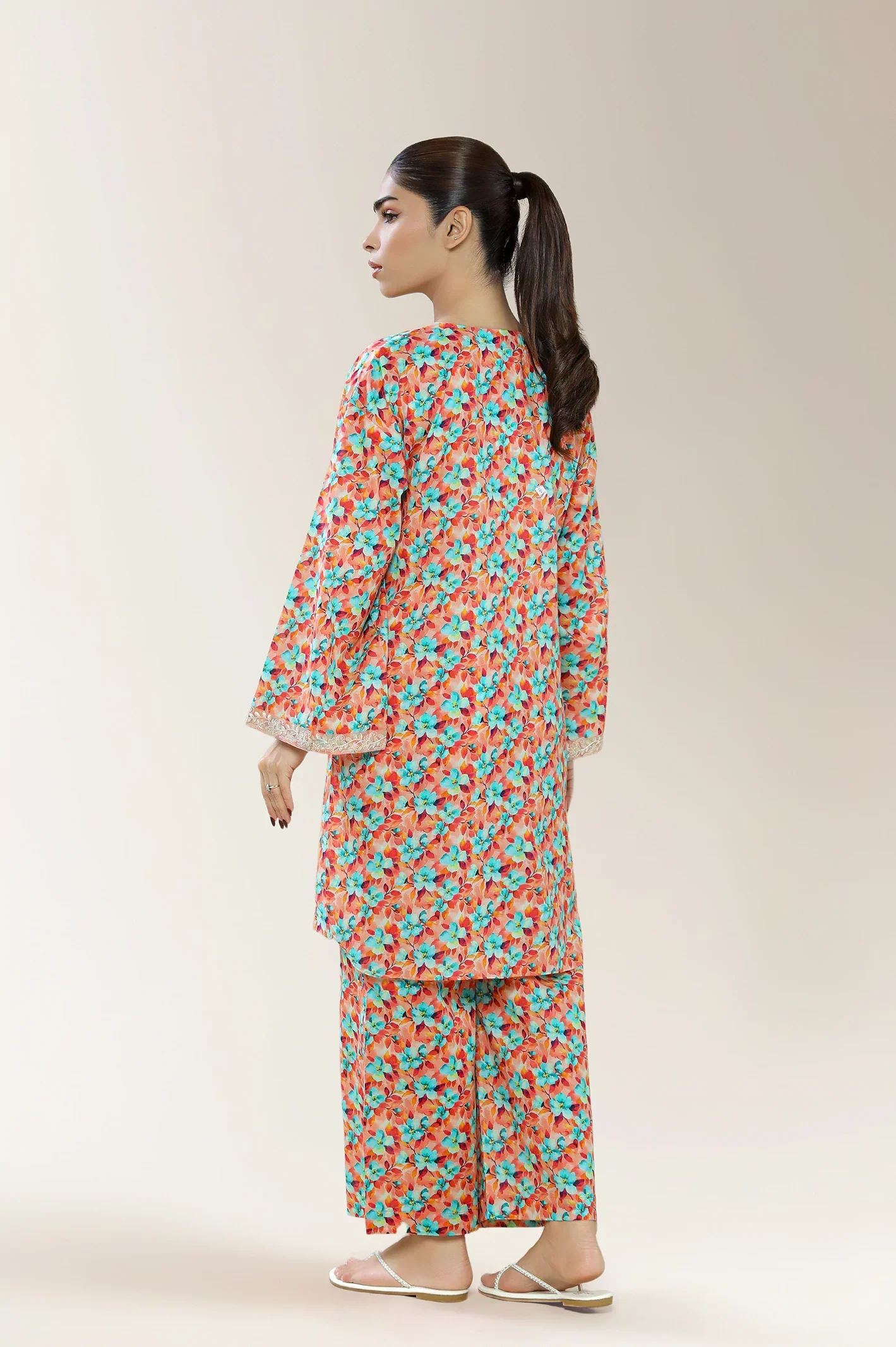 Print With Embroidery Lawn Multi 2PC - Image 2