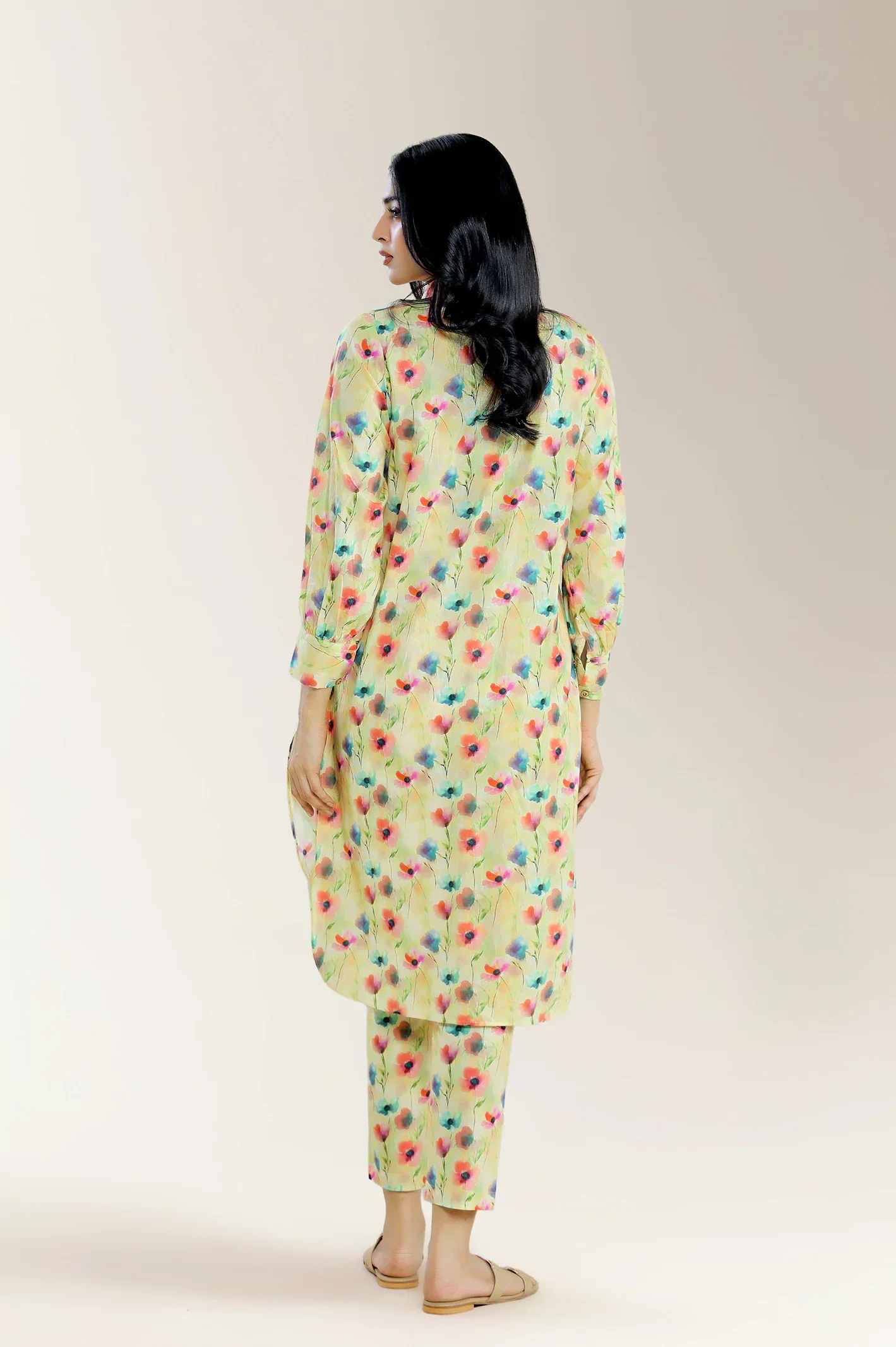Printed Lawn Light Yellow 2PC - Image 2