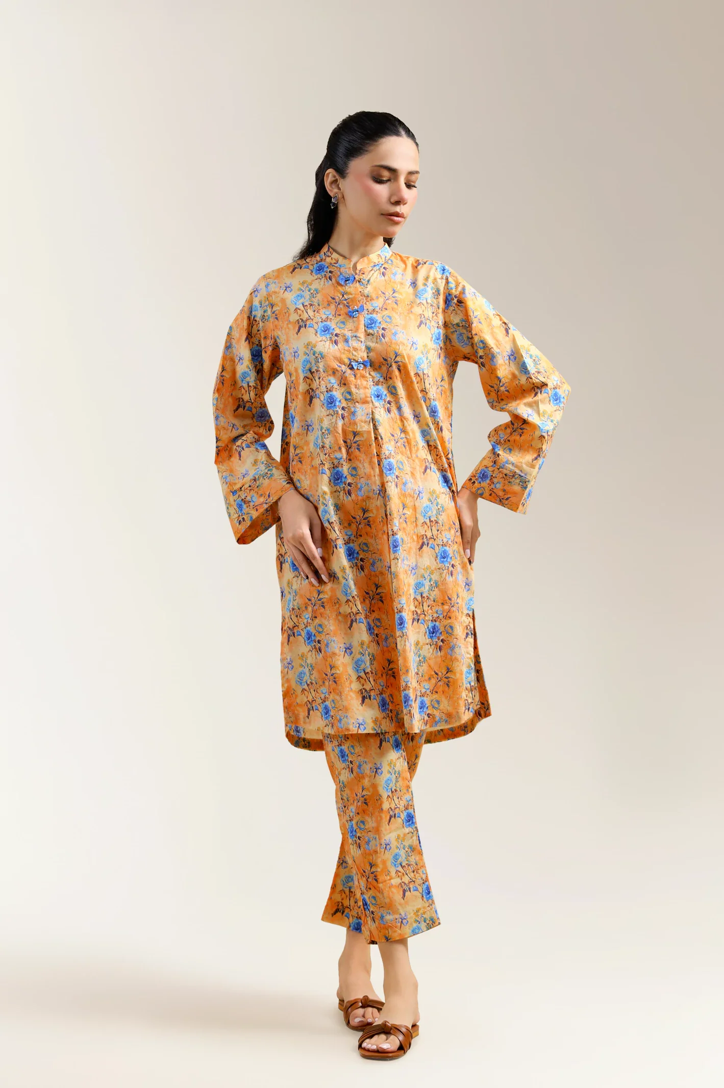 Multicolor Printed 2PC