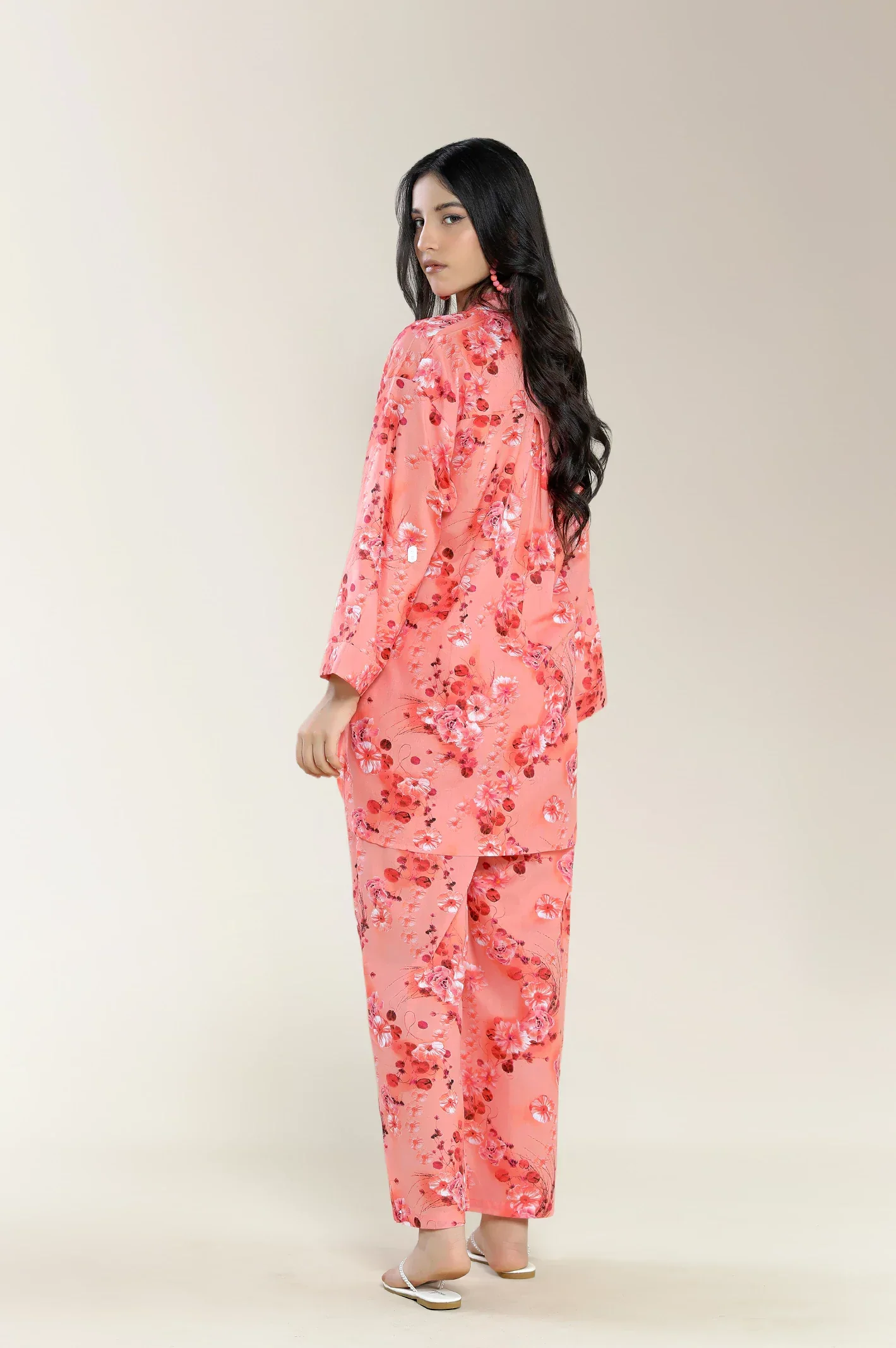 Printed Lawn-Peach 2PC - Image 2