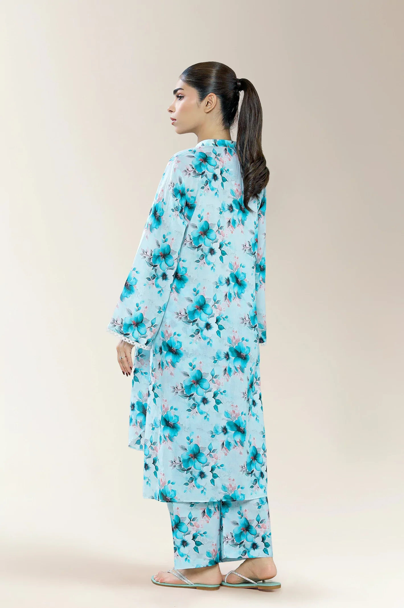 Printed Lawn Blue 2PC - Image 2