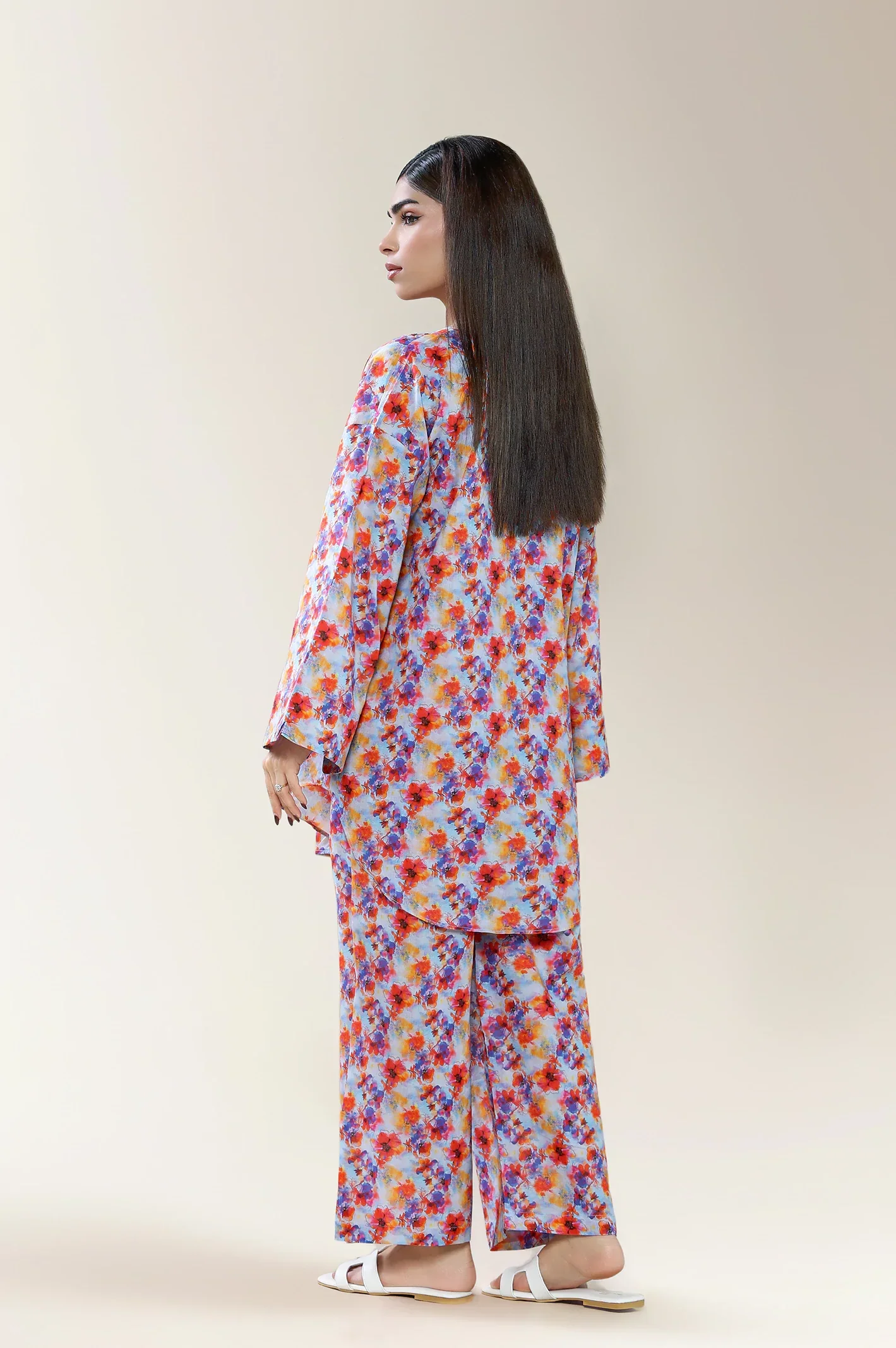 Printed Lawn Grey 2PC - Image 2