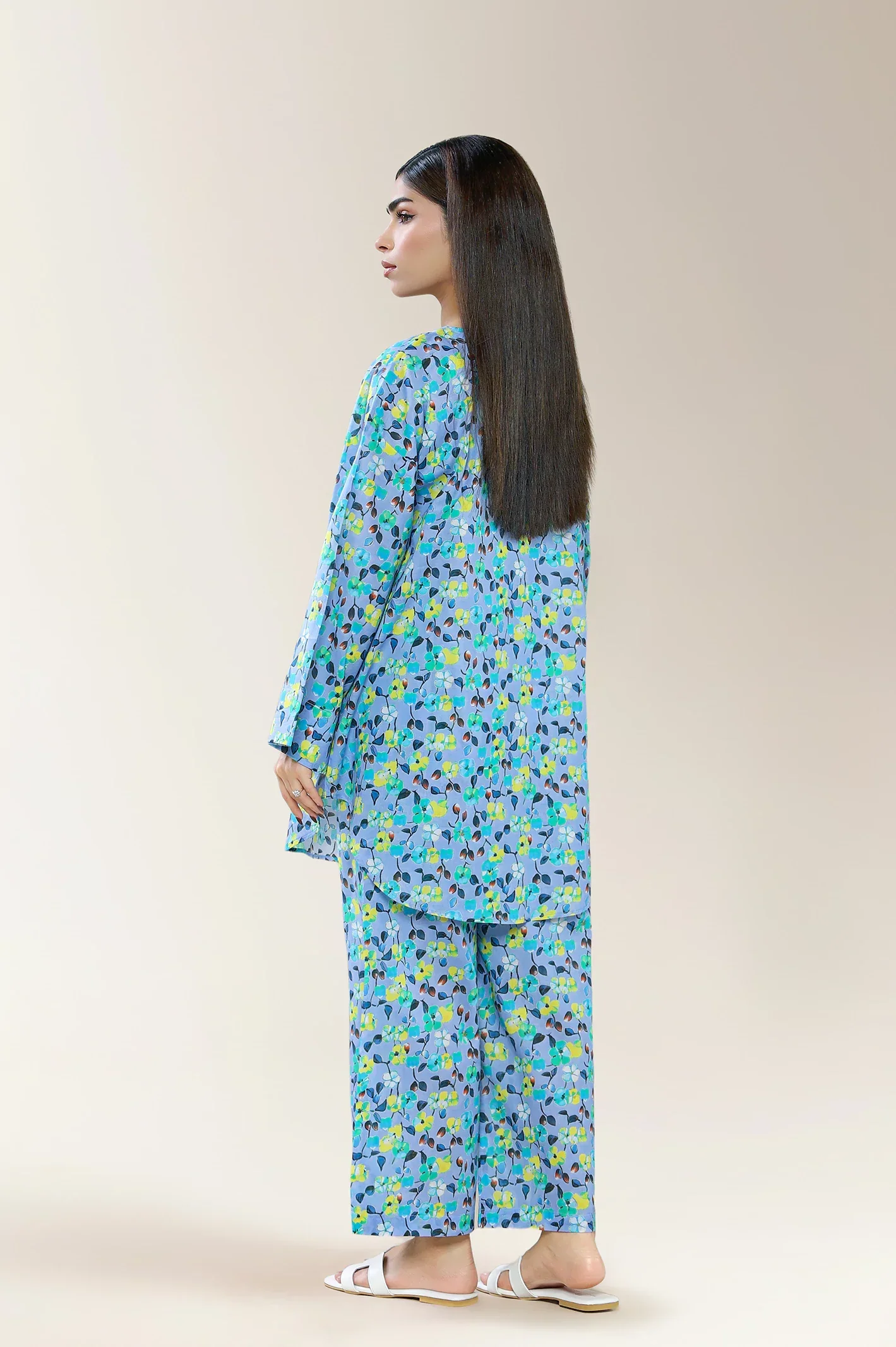 Printed Lawn Purple 2PC - Image 2