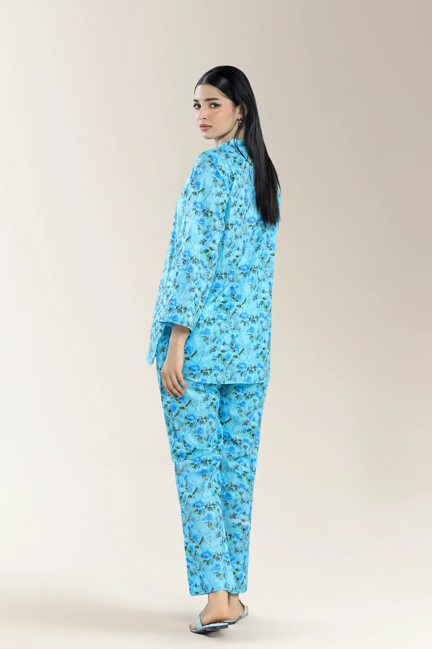 Printed Lawn Blue 2Pc - Image 2