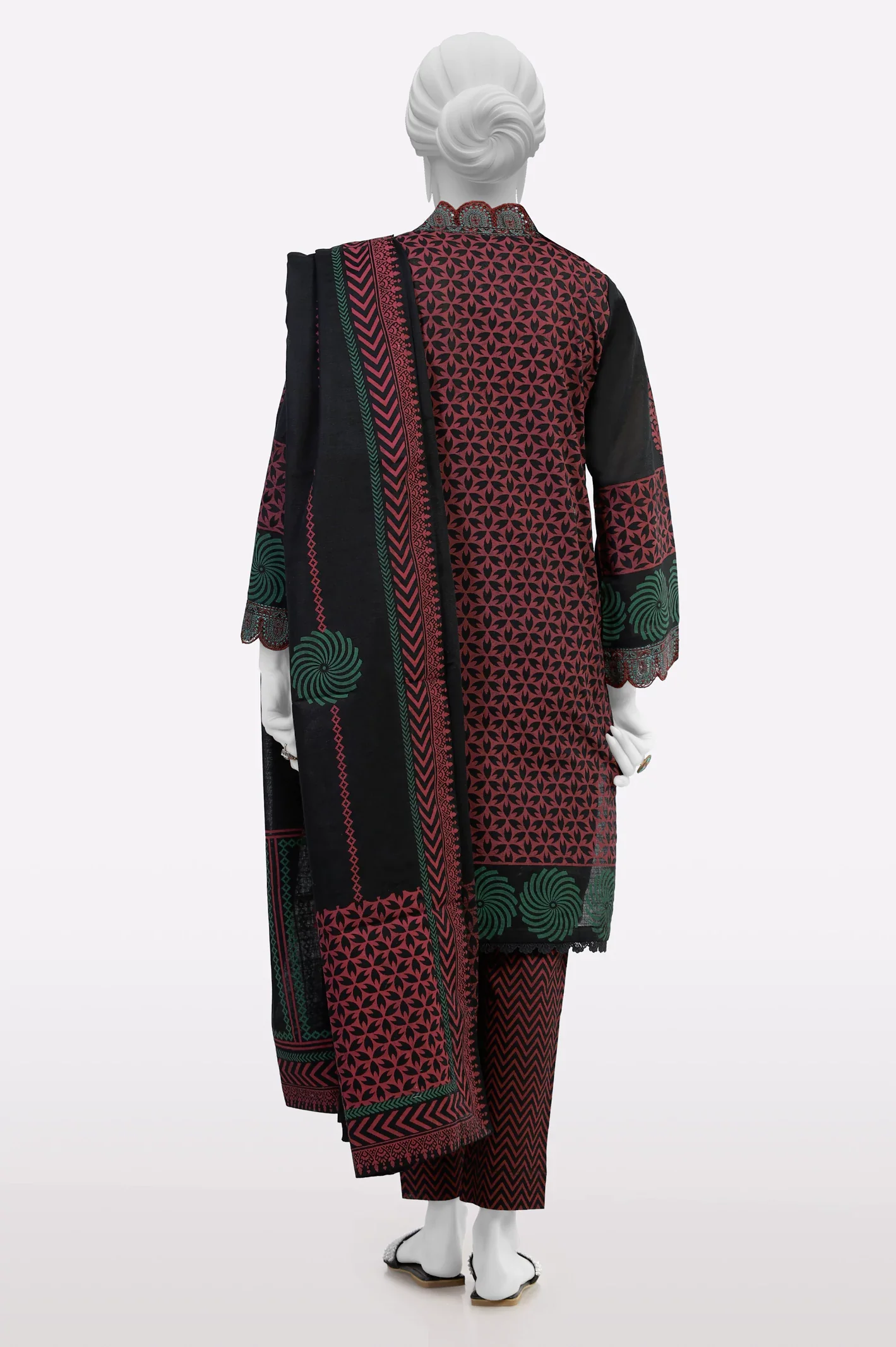 Black Block Printed 3PC - Image 3