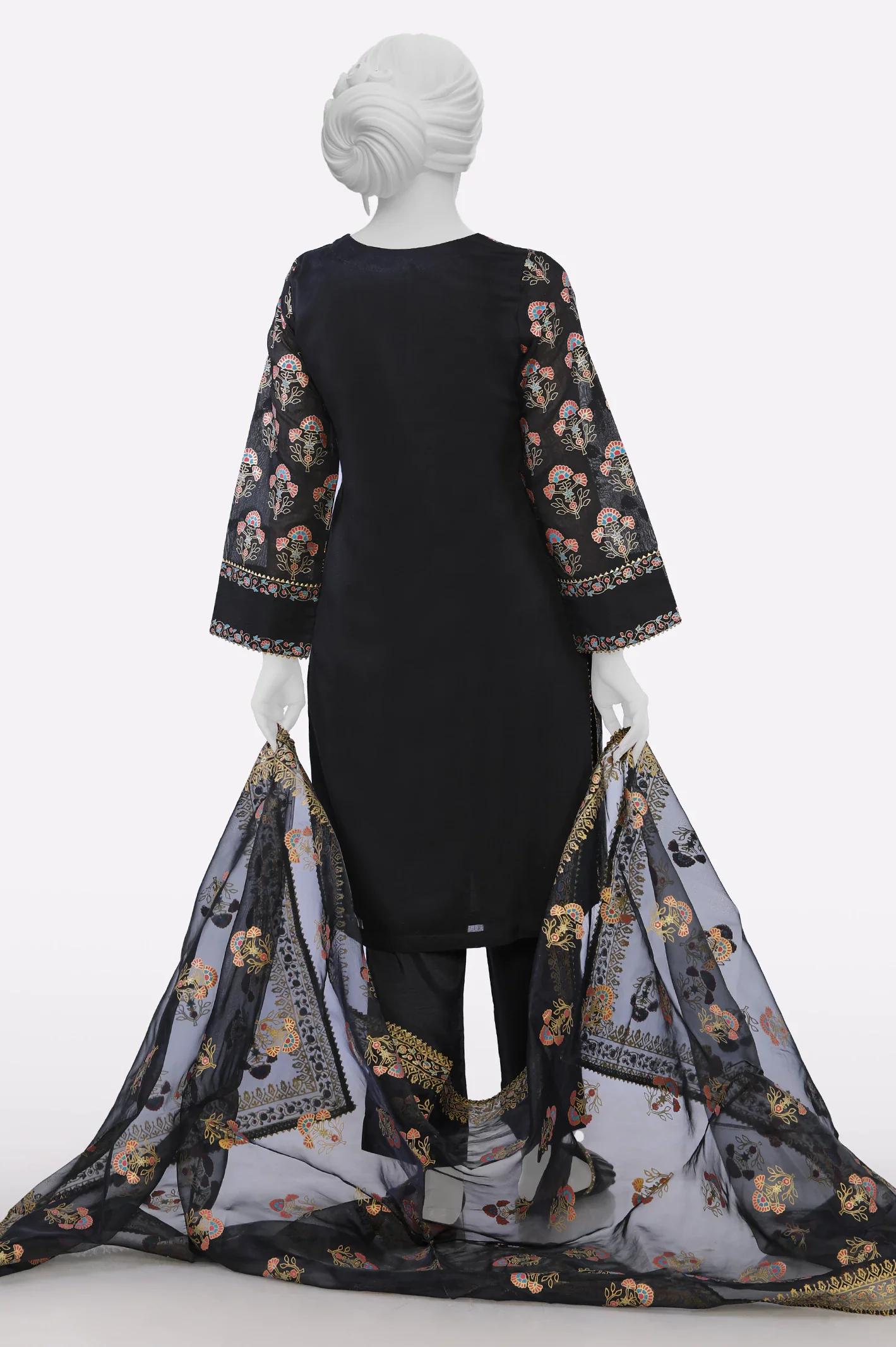 Black Embroidered 3PC - Image 3