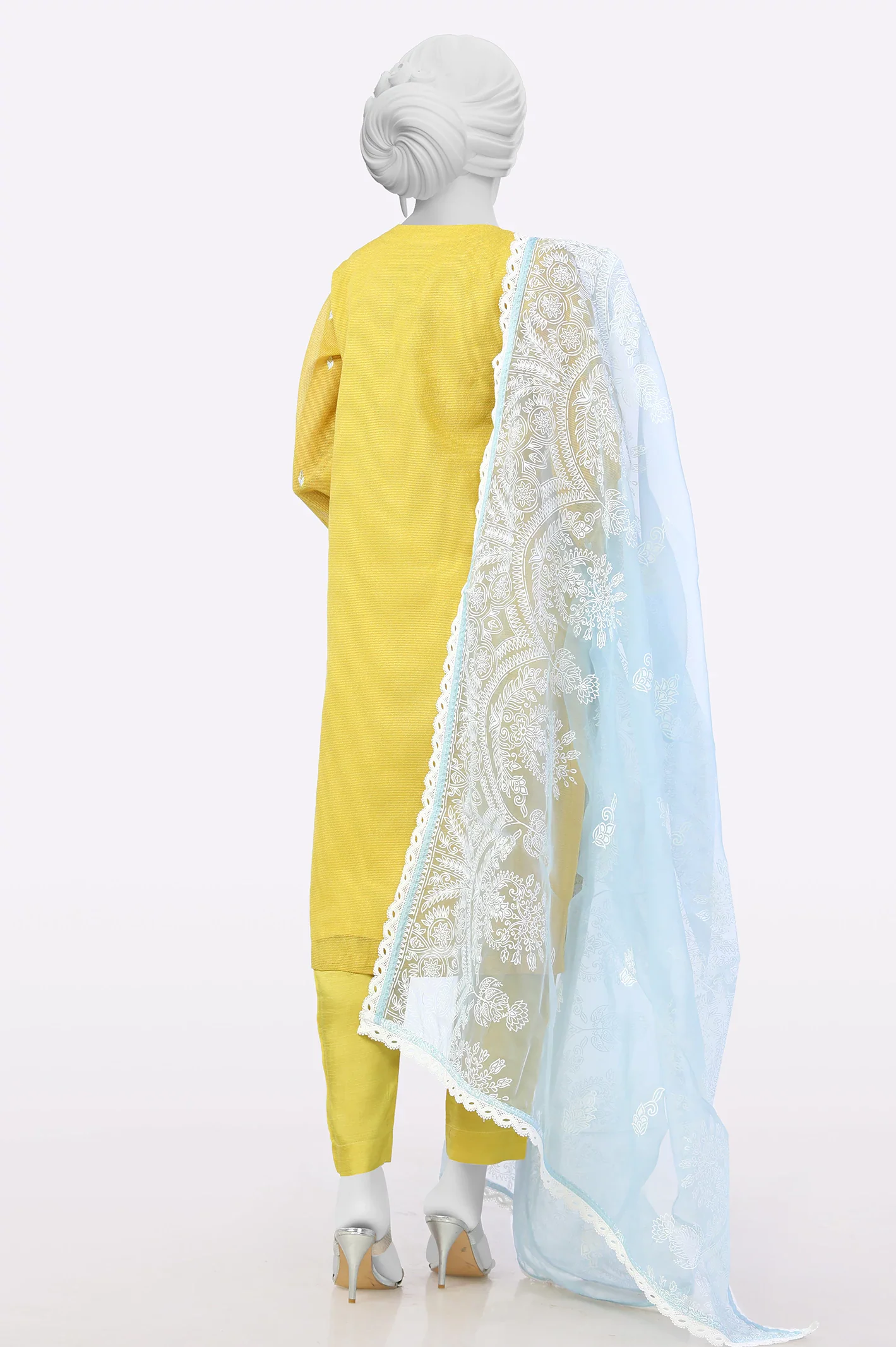 Yellow Embroidered 3PC - Image 3