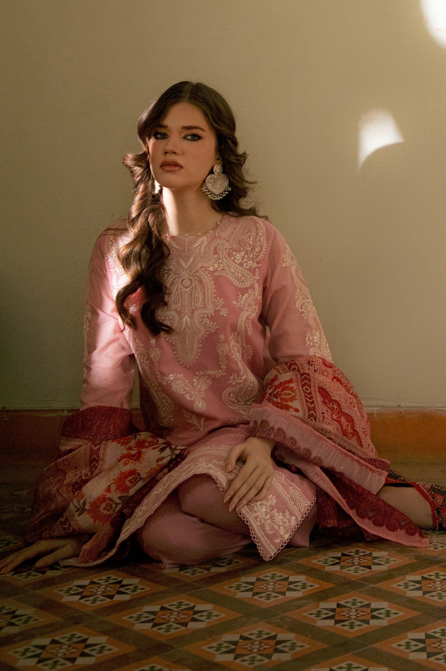 Pink Embroidered 3PC - Image 3