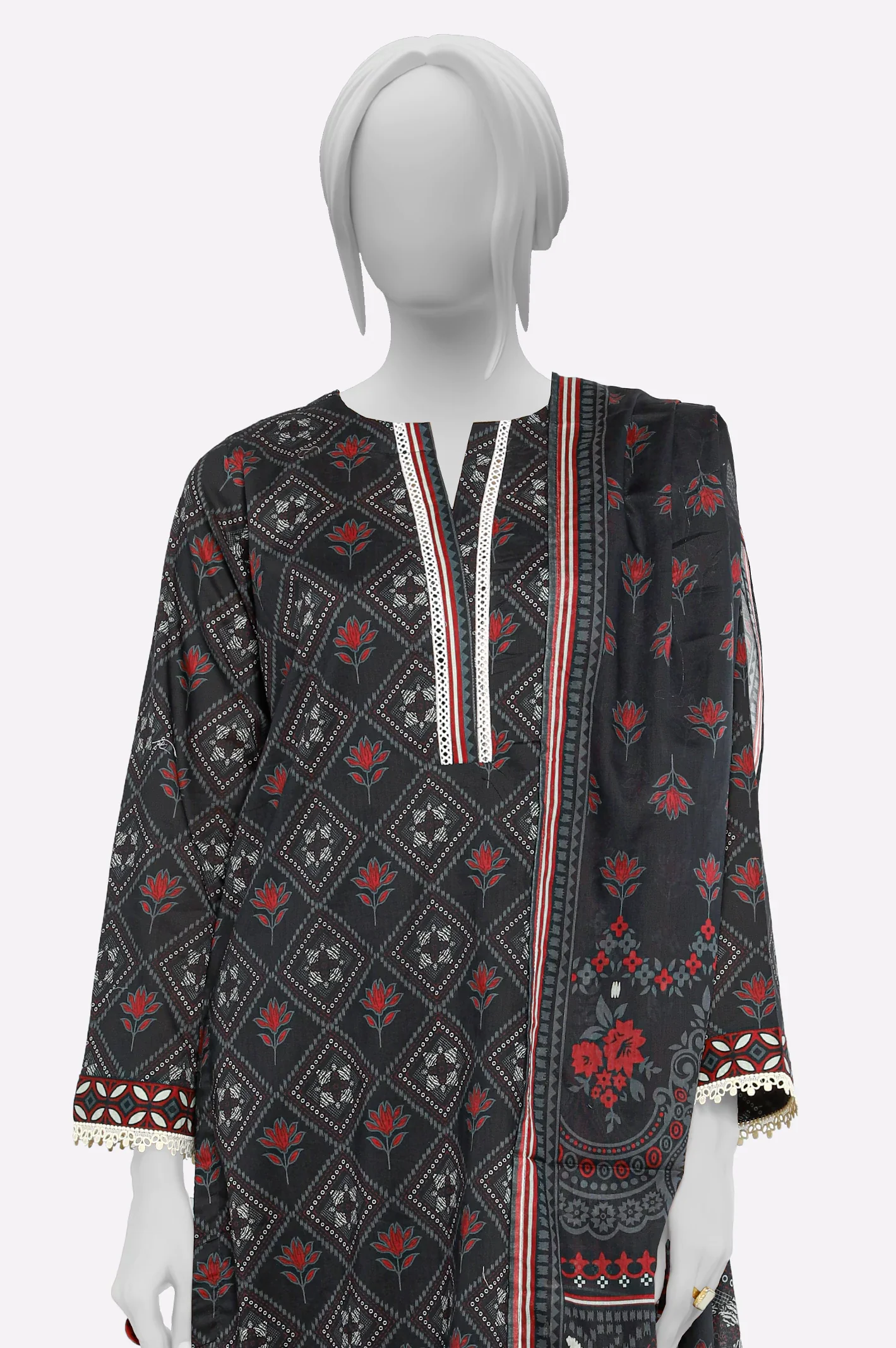Black Printed 3PC - Image 2