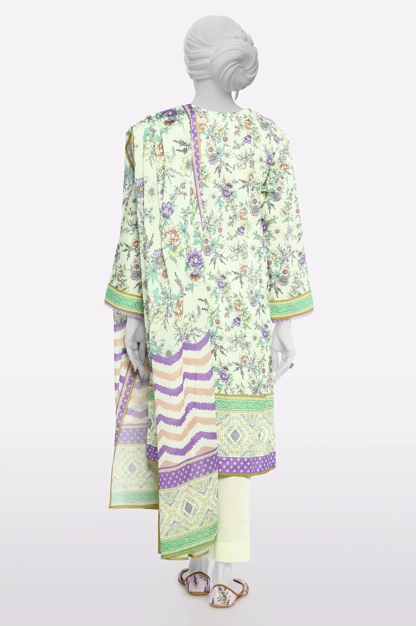 Light Green Printed 3PC - Image 3