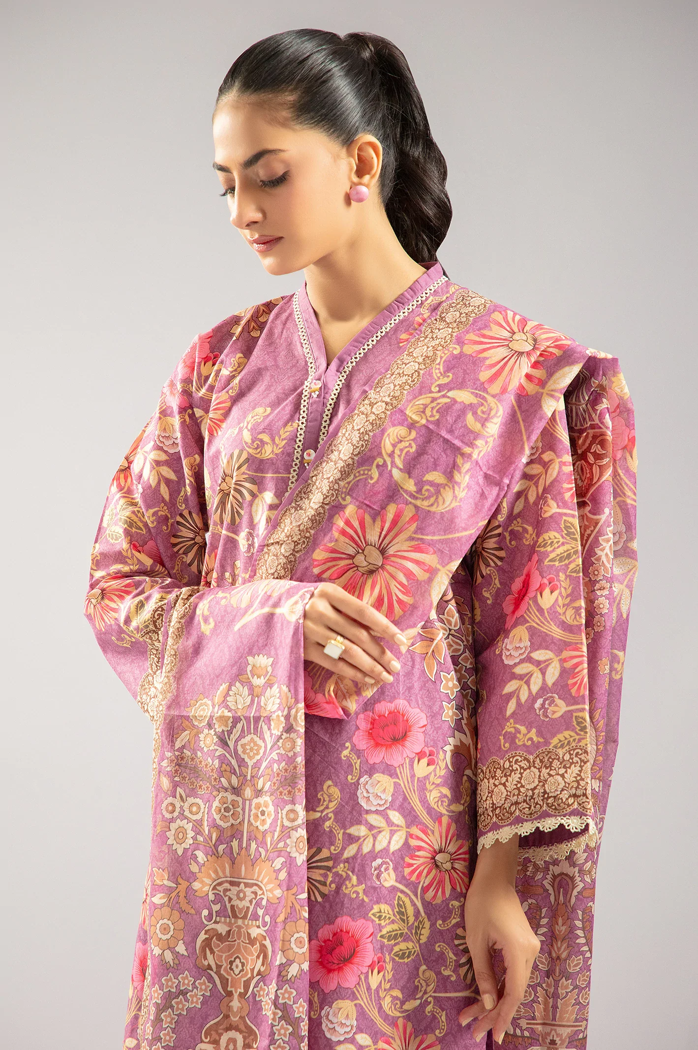 Lilac Printed 3PC - Image 2