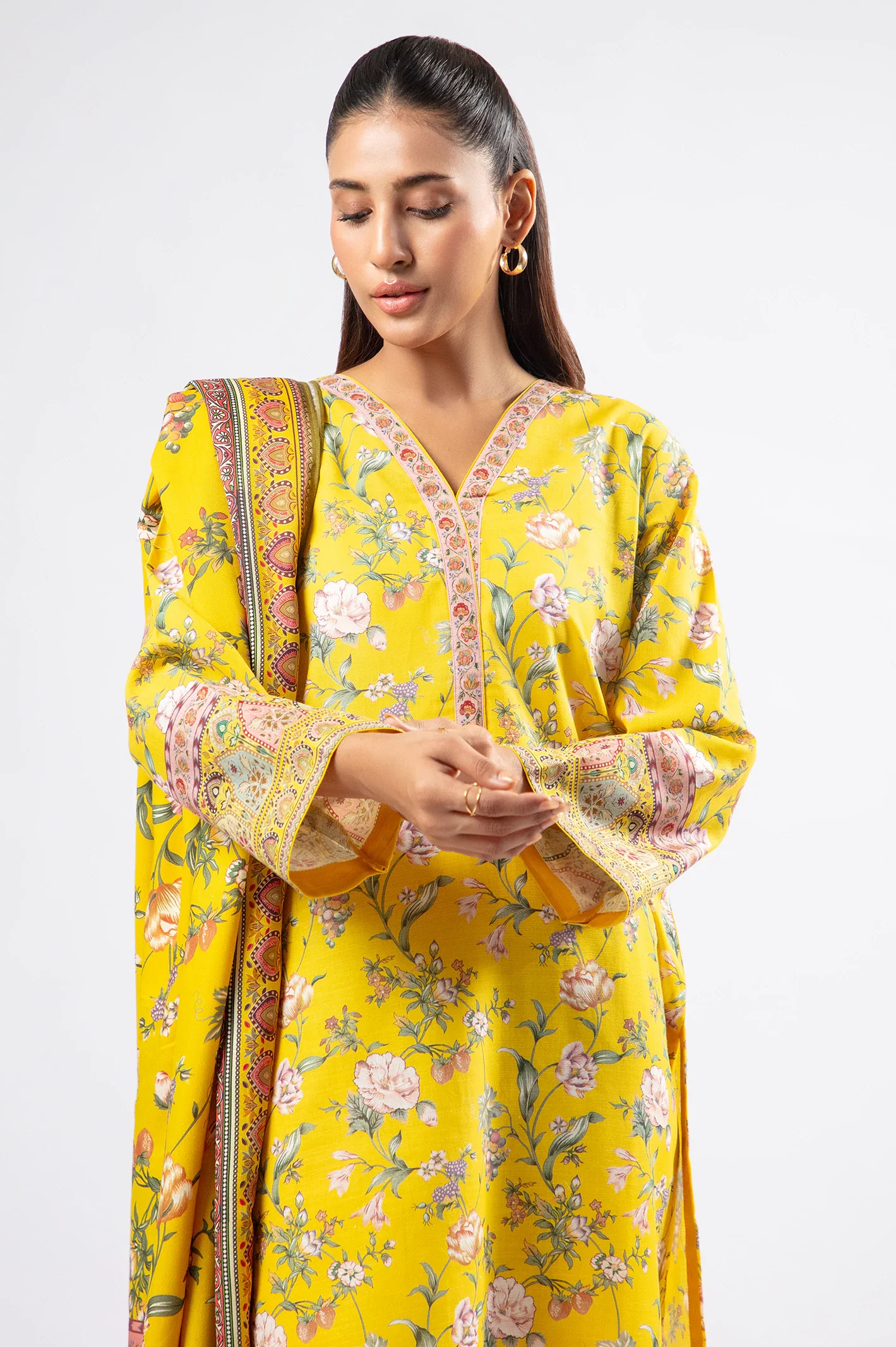 Yellow Printed 3PC - Image 2