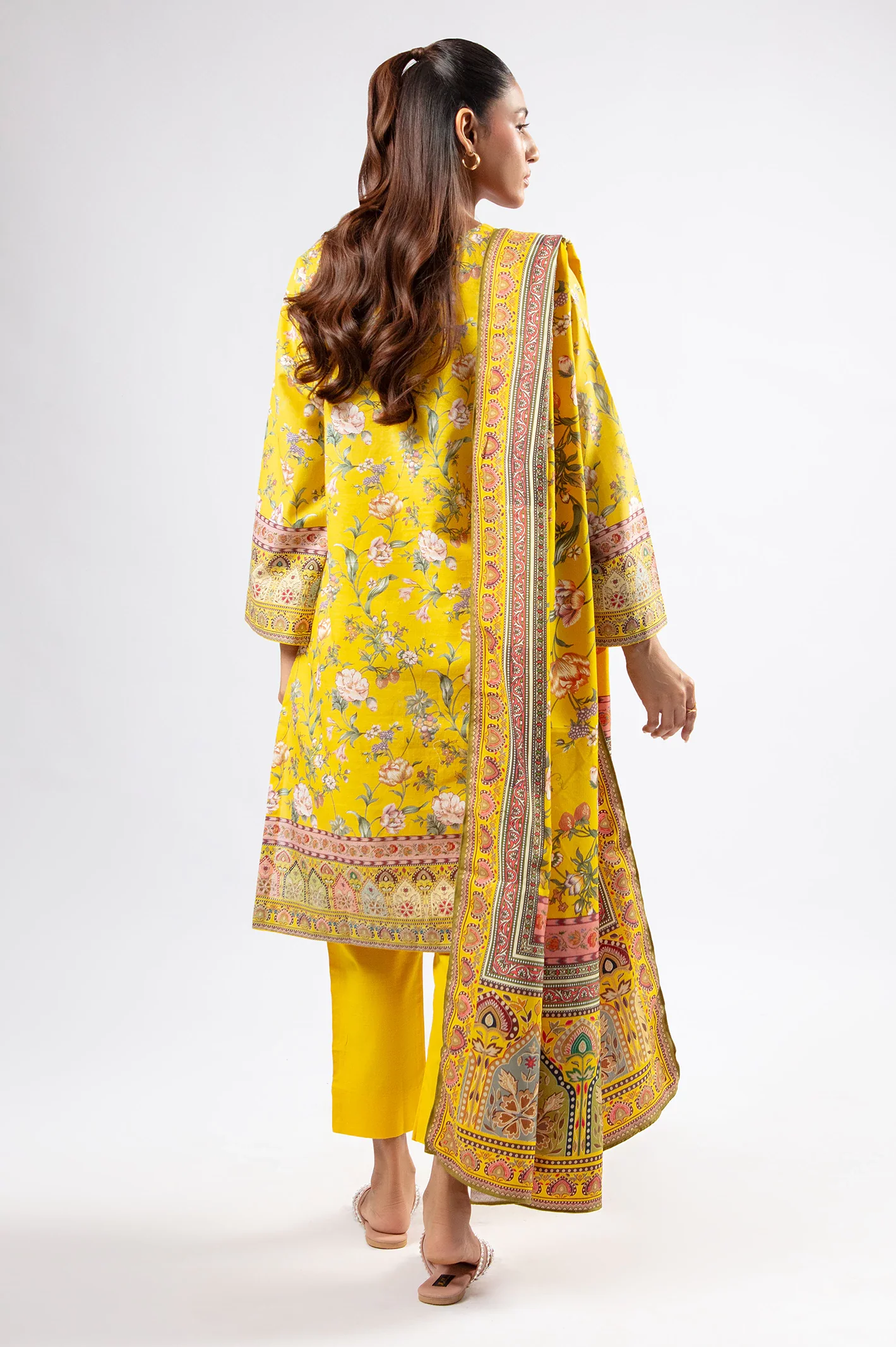 Yellow Printed 3PC - Image 3