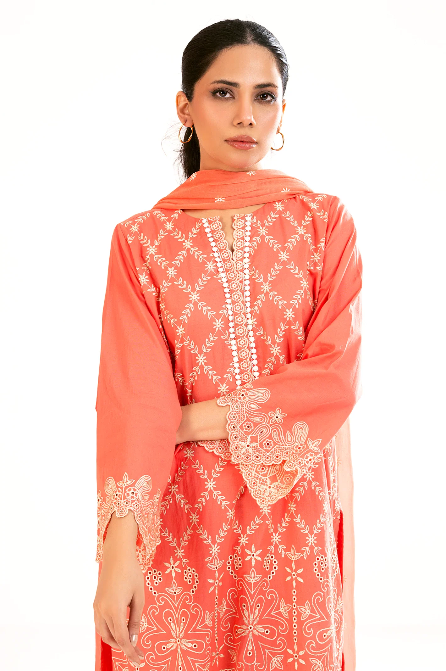 Coral Embroidered 3PC - Image 2