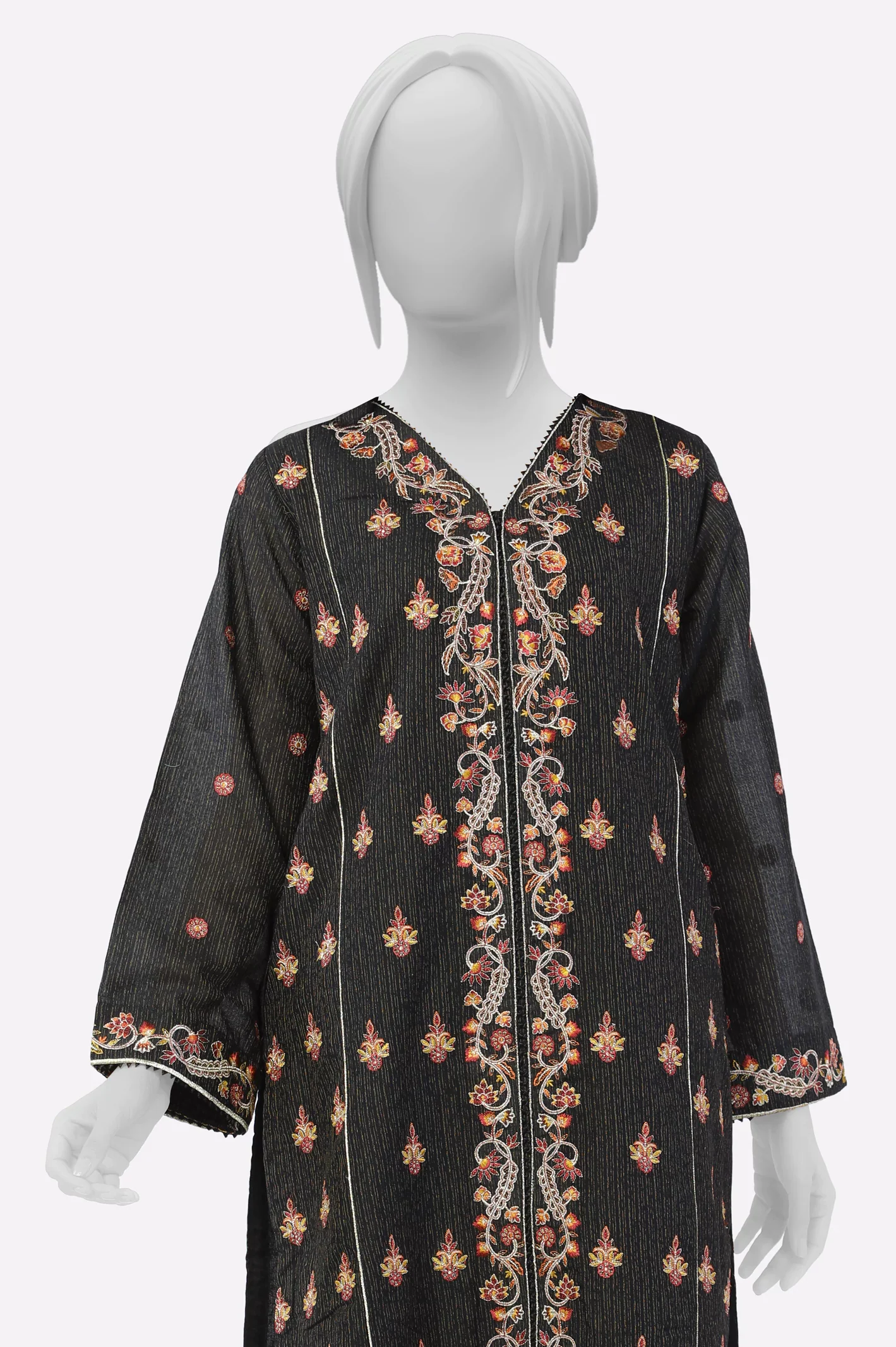 Black Embroidered Kurti - Image 2