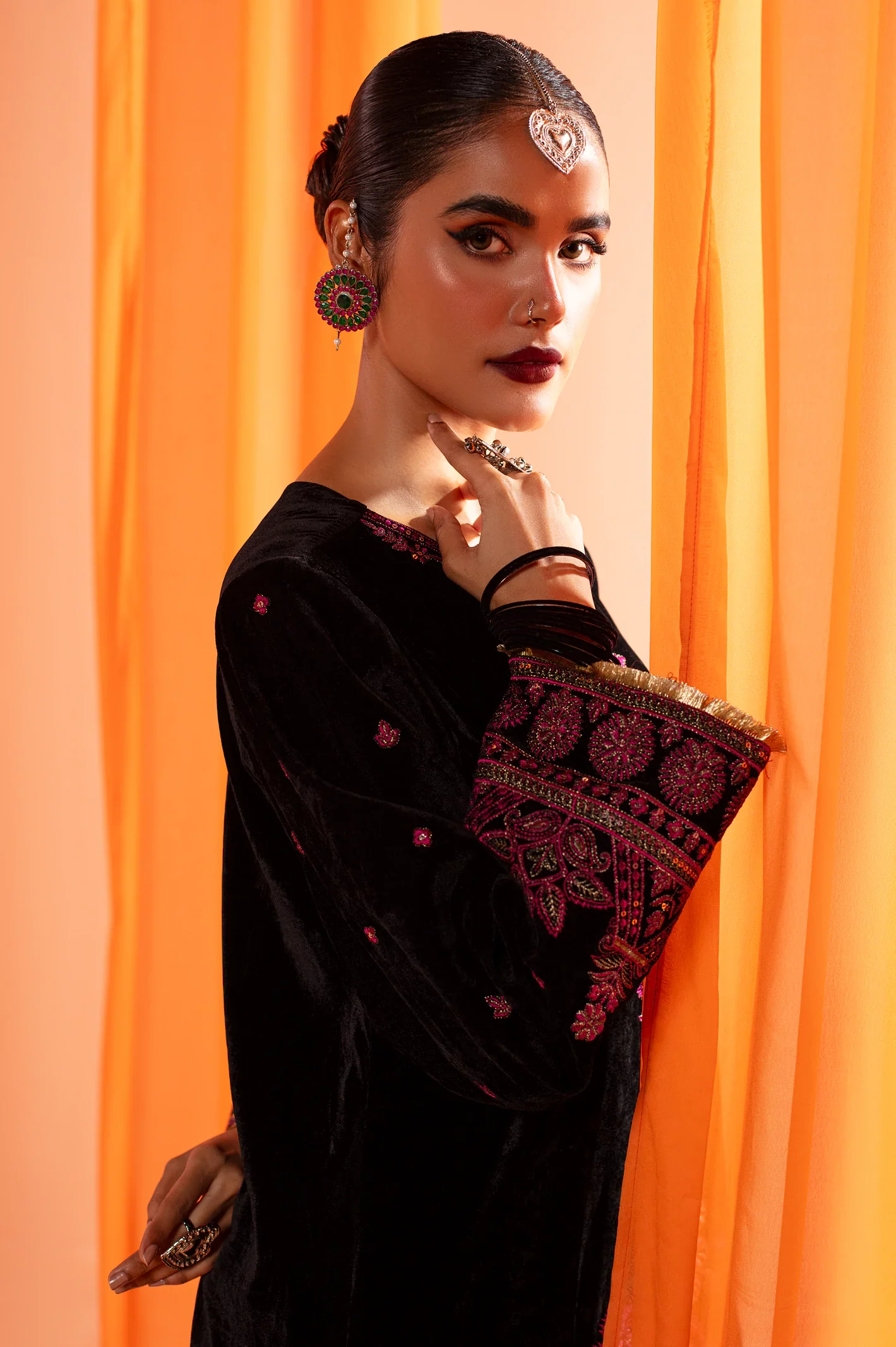 Black Embroidered Kurti - Image 2